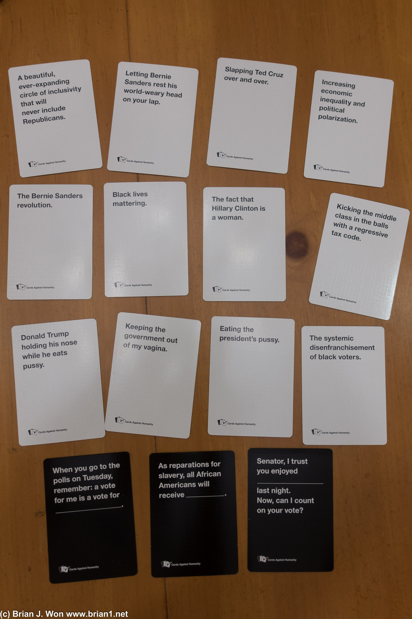 Cards Against Humanity: Hillary Pack.