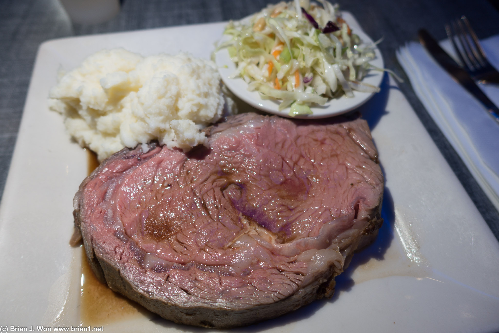 Prime rib from Lawry's Carvery.