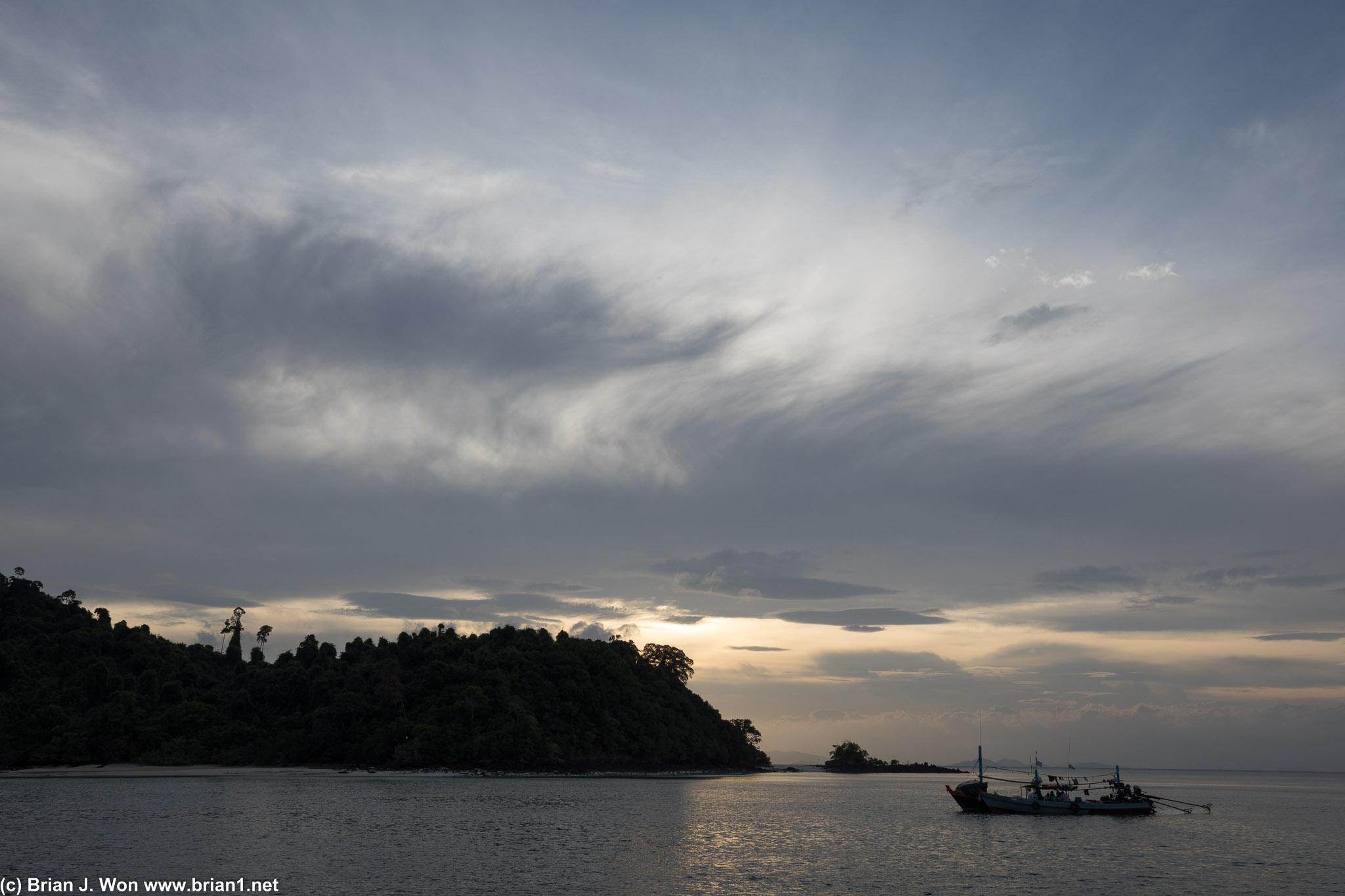 Shortly after sunrise off Thae Yae Island.