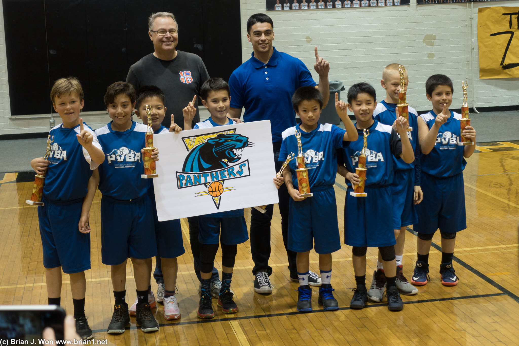 Winning 4th grade team, the Panthers!