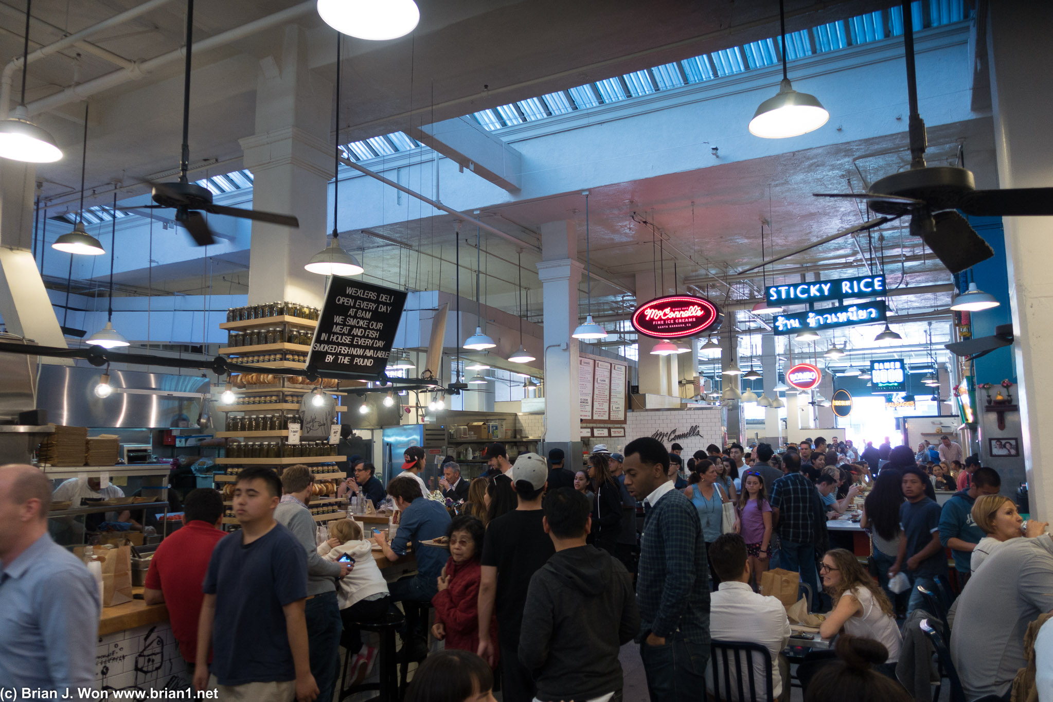 Grand Central Market is packed at lunch.
