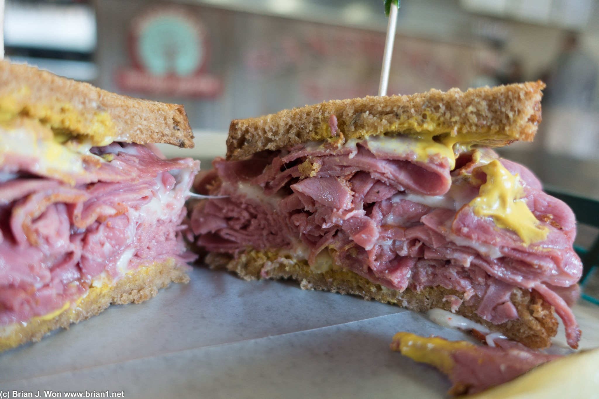 Pastrami and corned beef at Mahogany Smoked Meats for lunch.