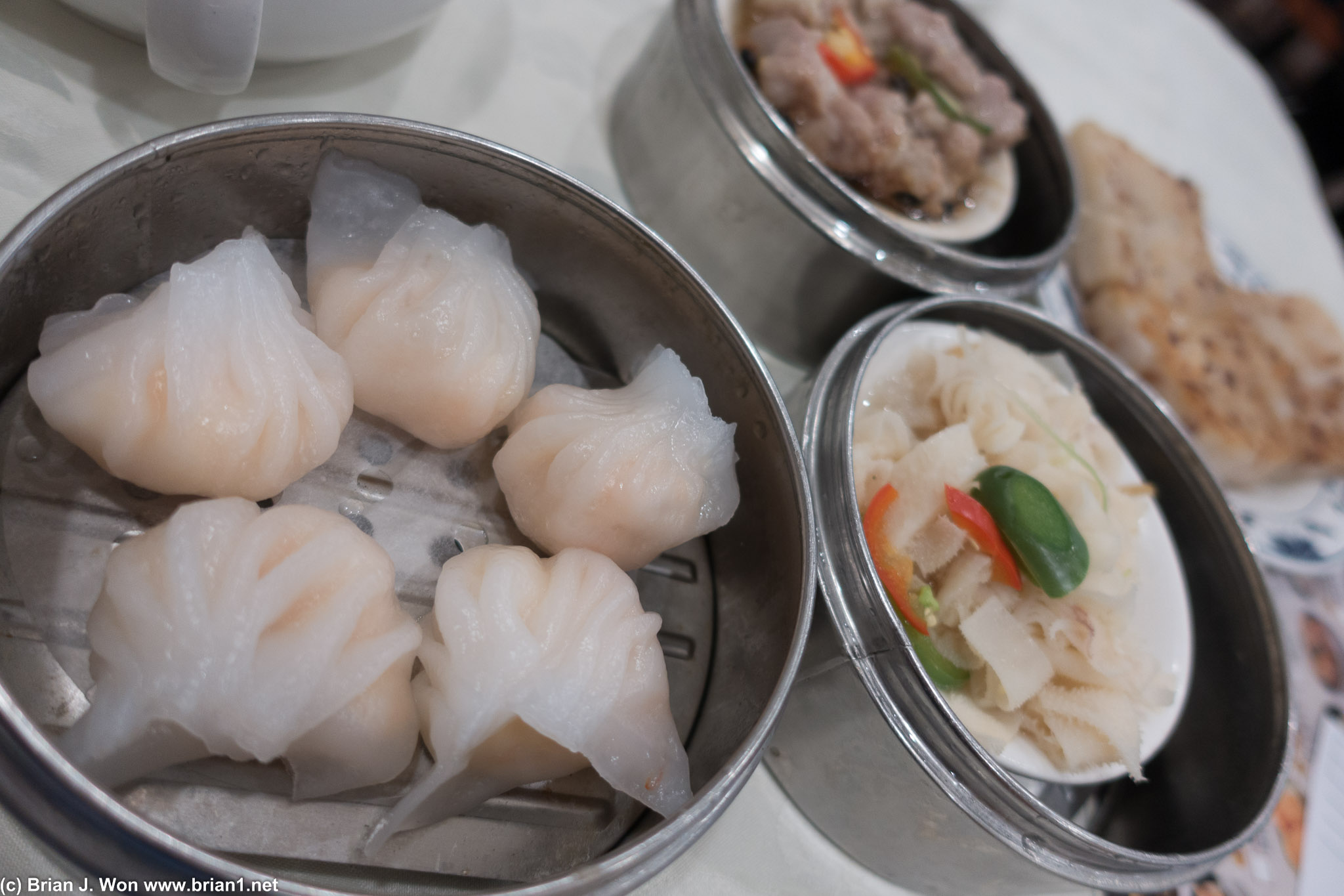 Har gow, beef tripe, pai gut. All not bad, but you could taste the MSG after.