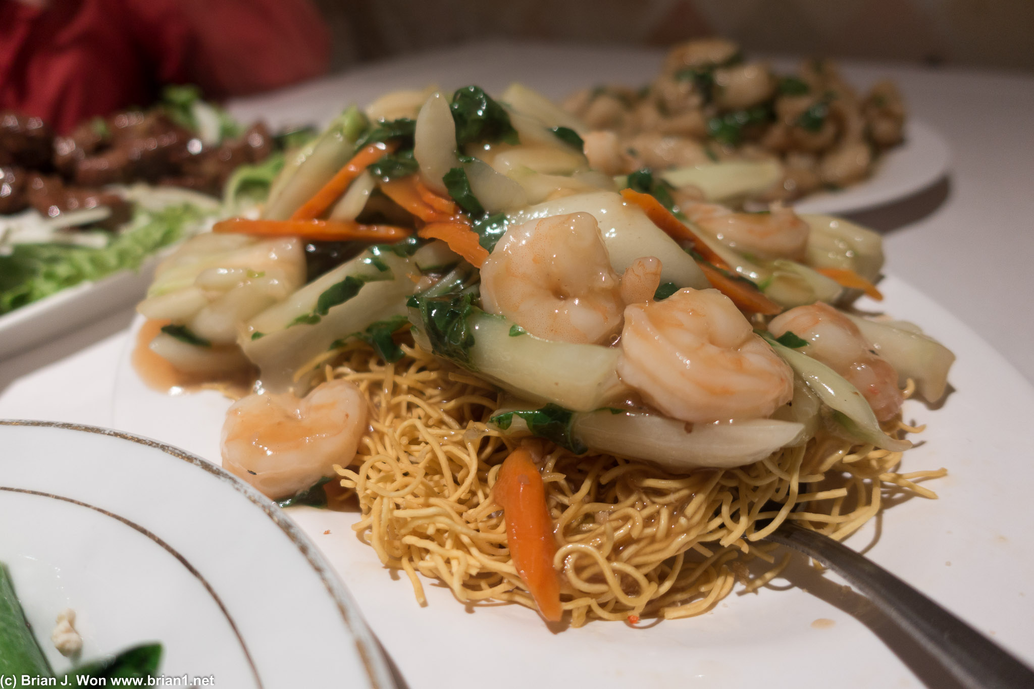 Shrimp chow mein.
