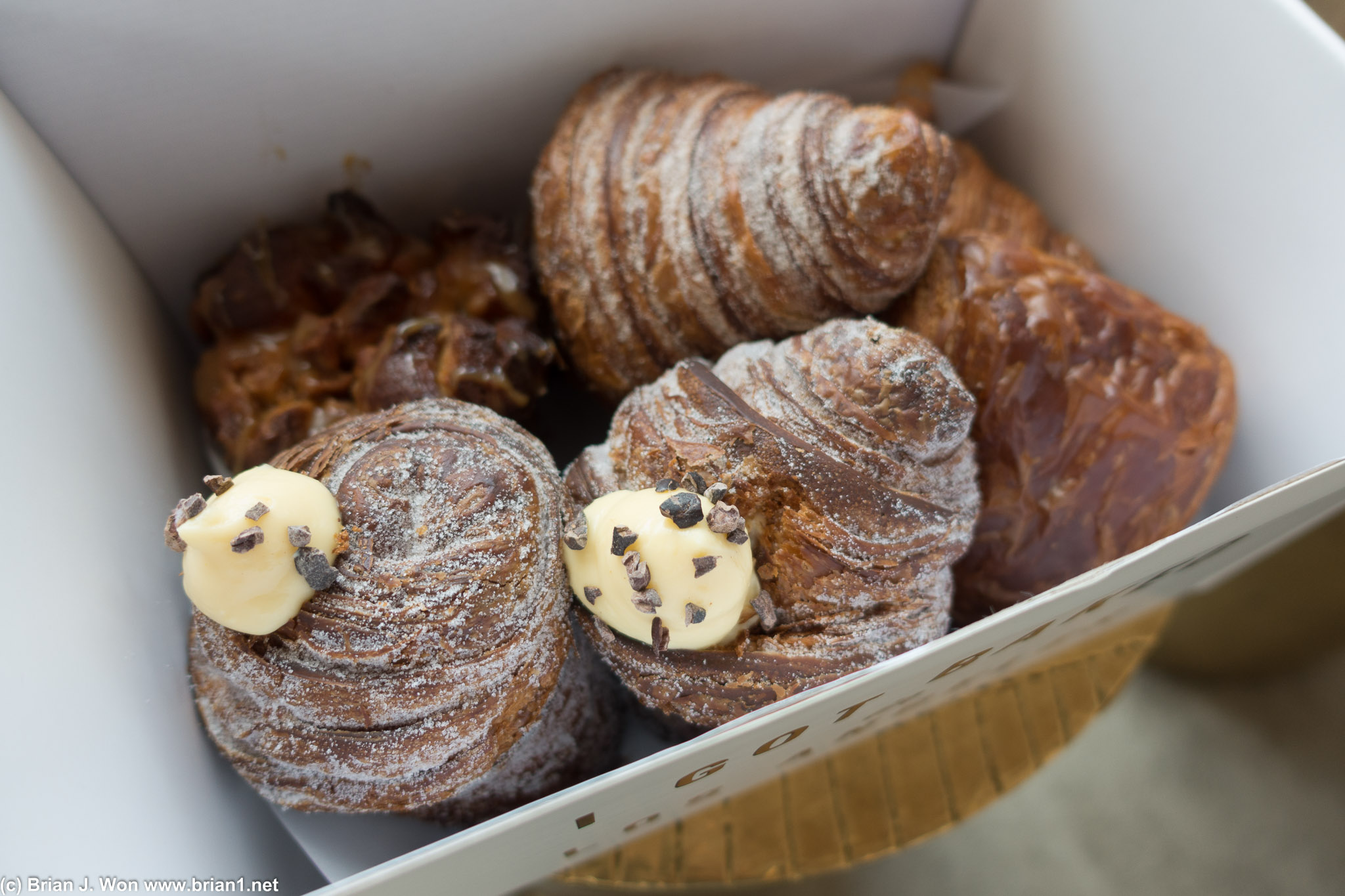 Mango-filled cruffins, front and center.