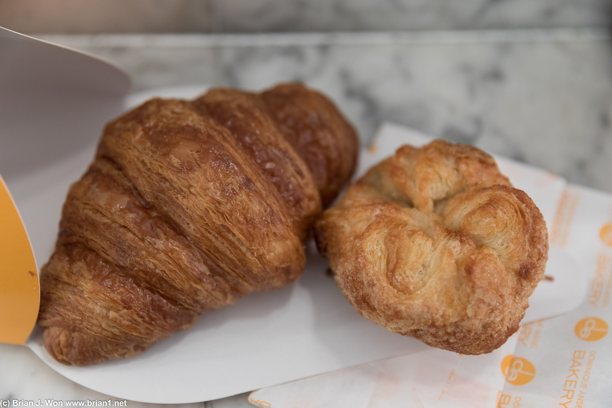 One croissant and one kouign amann. Both were delicious.