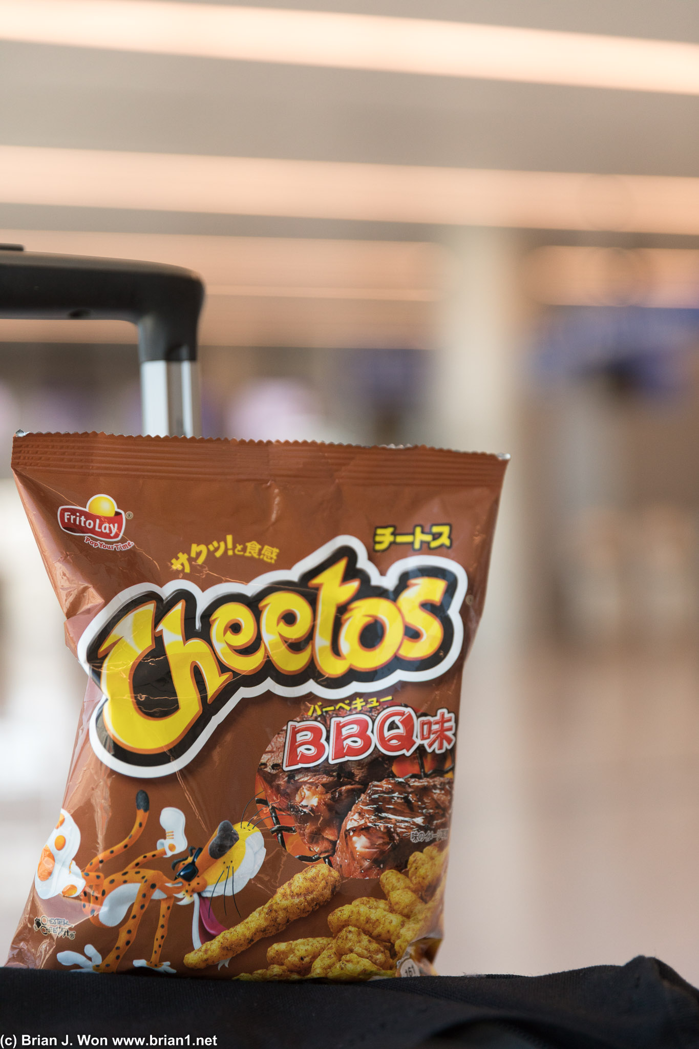 "Excuse me, are those barbeque Cheetos?"