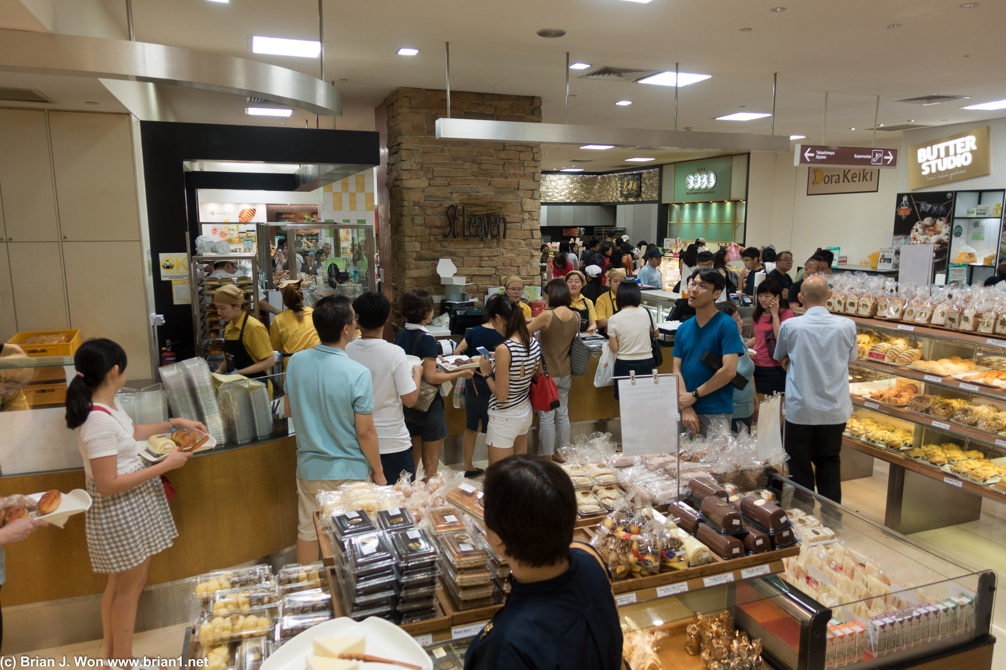 Part of the food court. St. Leaven bakery.