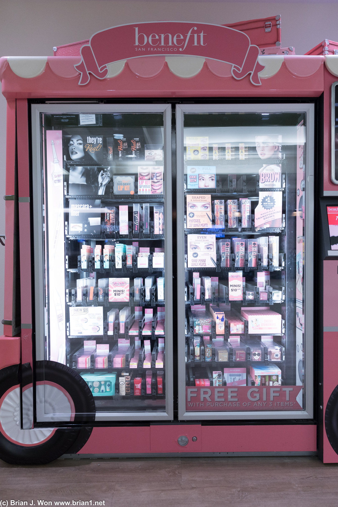 This is a ... wha?? A vending machine for makeup? At SMF of all places?