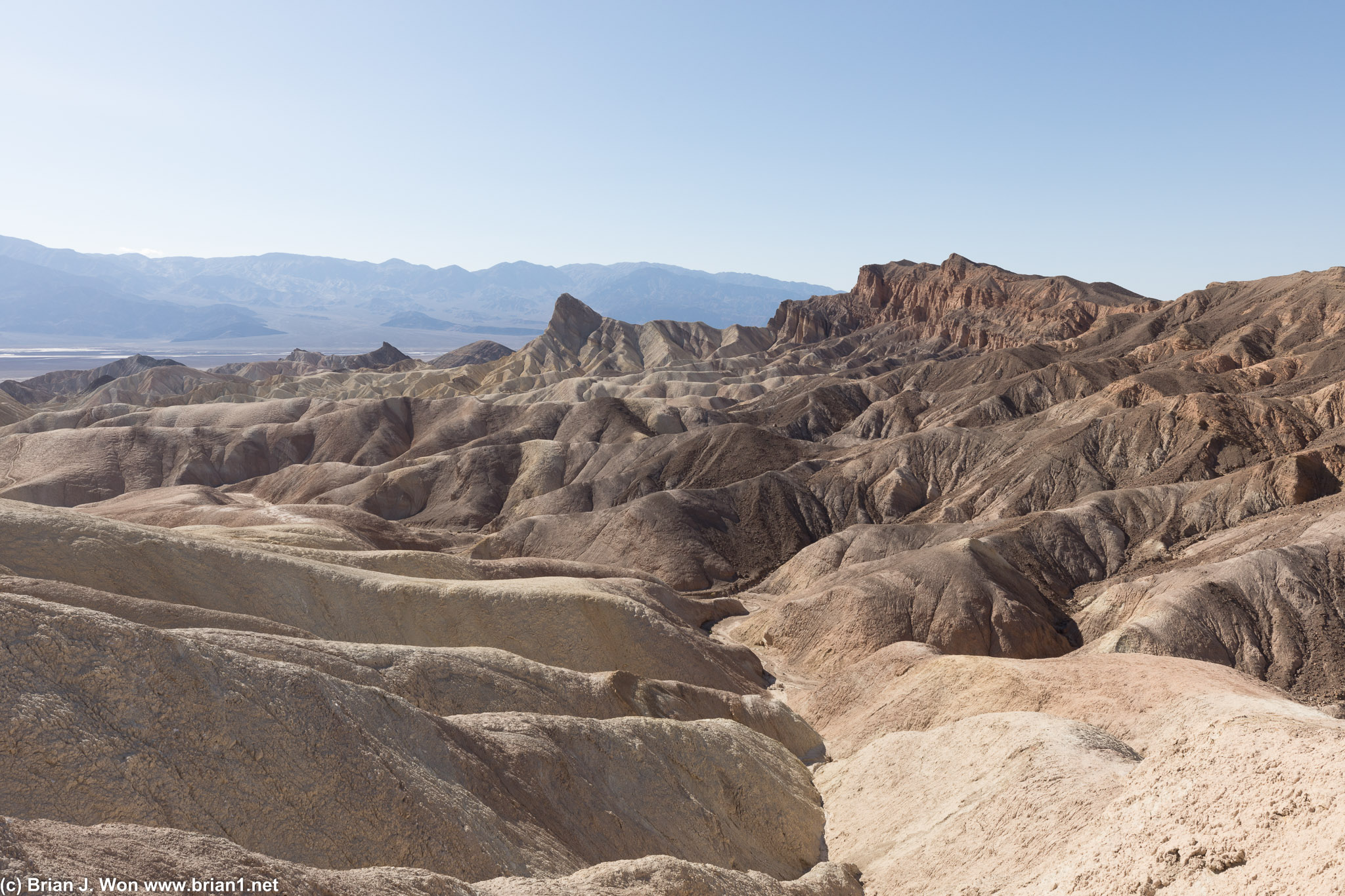Zabriskie Point. Golden Canyon is on the western end-- about 2.5 miles away.