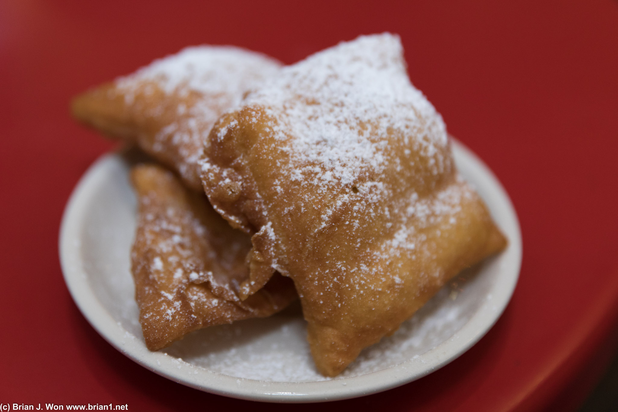 Beignets! Top two were excellent, 3rd was just a tad over-fried.