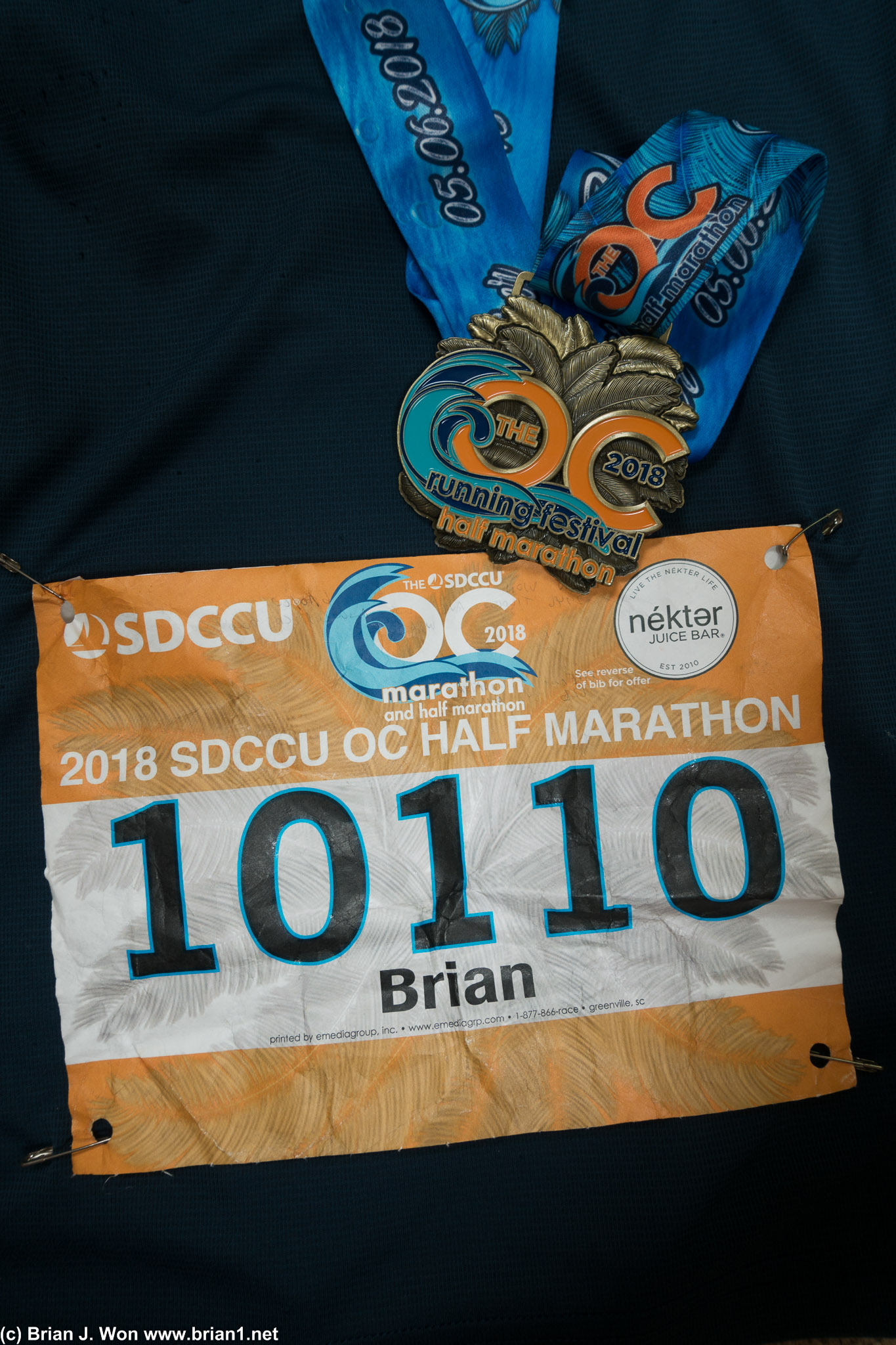 OC Half Marathon complete, 1:40:49.