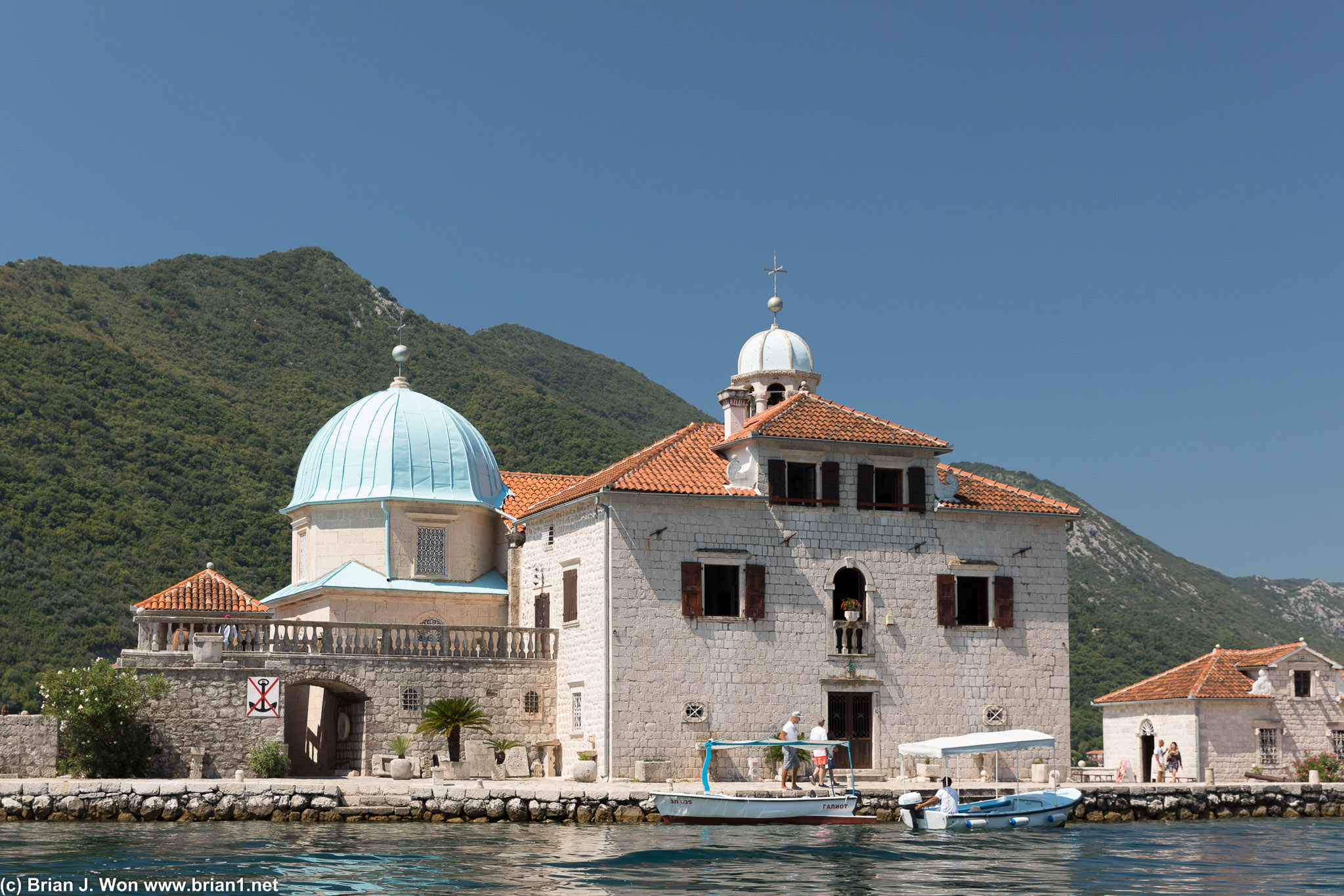 Church of Our Lady of the Rocks, right off Perast, Bay of Kotor.