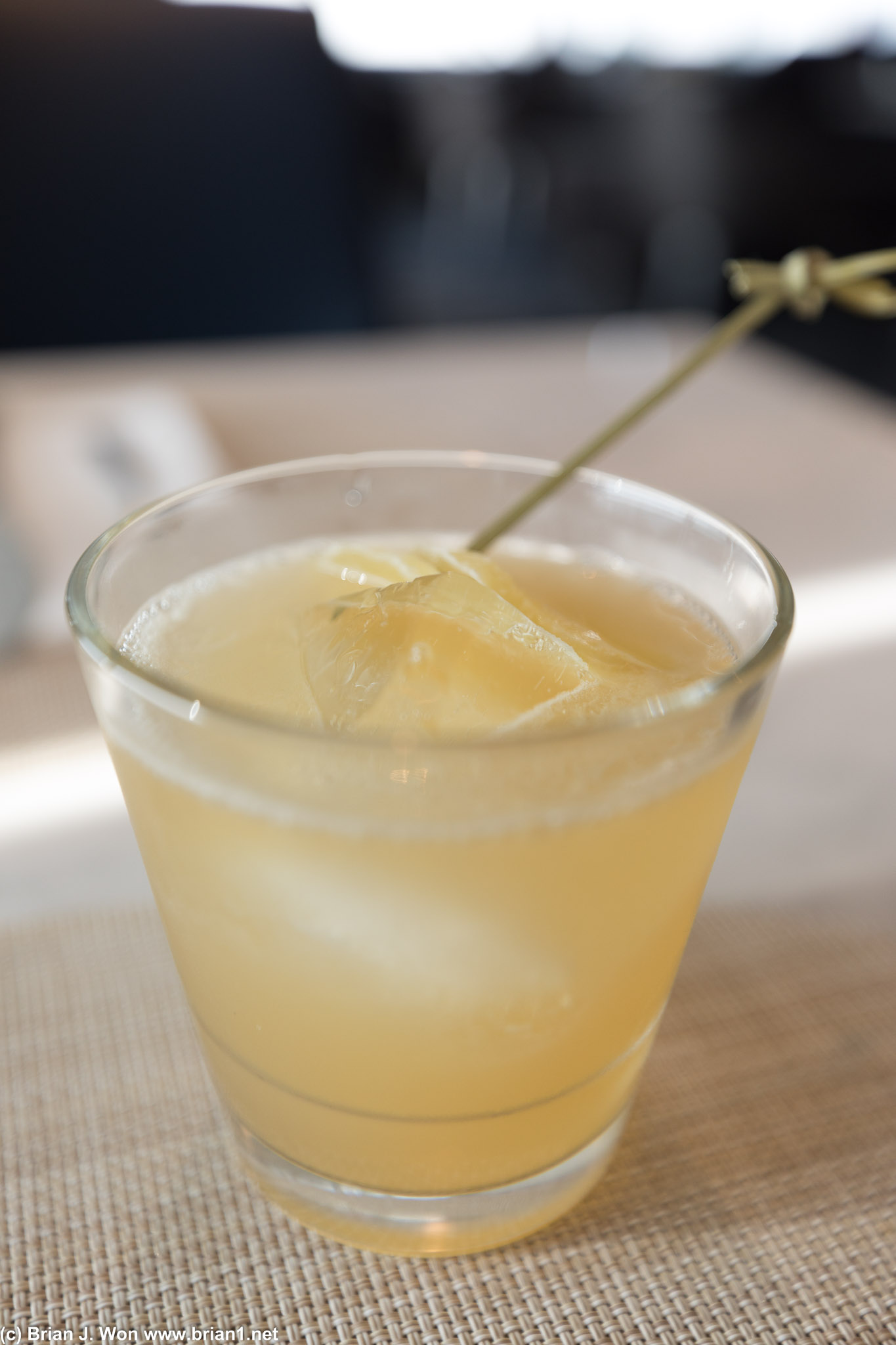 Ginger Scotsman. Balvenie Doublewood, ginger beer, chamomile honey, and topped with Ardberg 10yr.