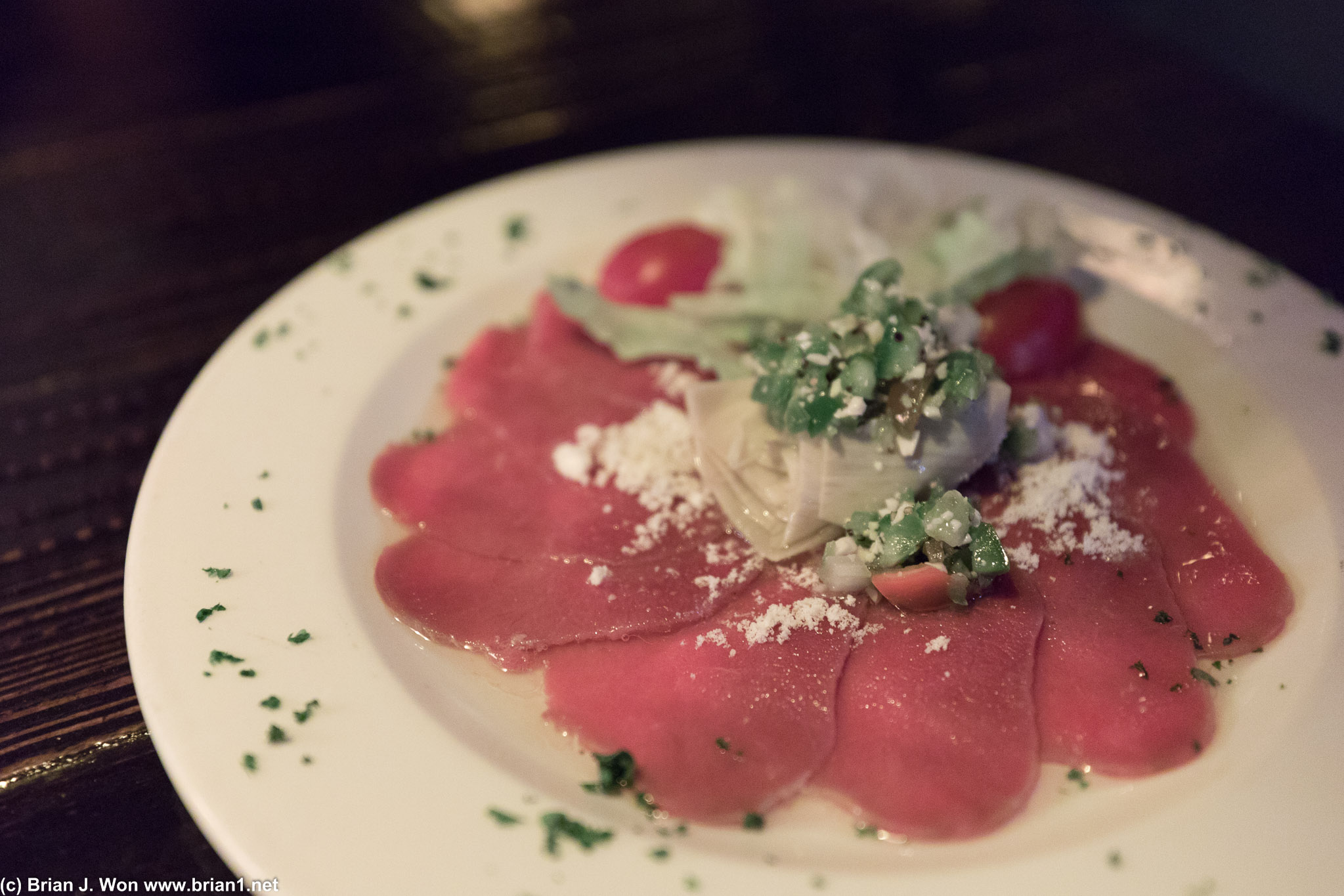 Oryx carpaccio. Pretty meaty, not much else to say.