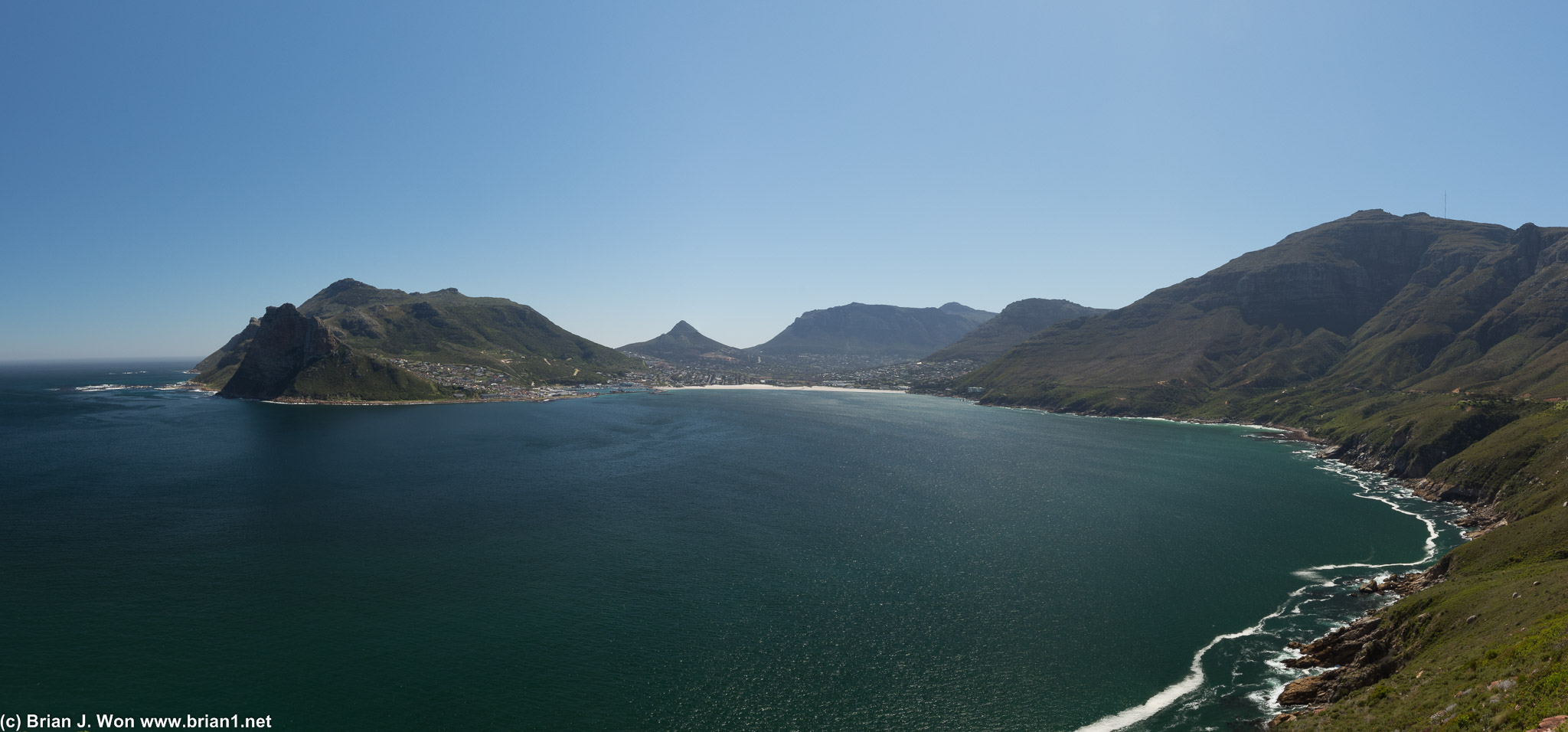 Hout Bay as viewed from Chapmans Peak Drive.