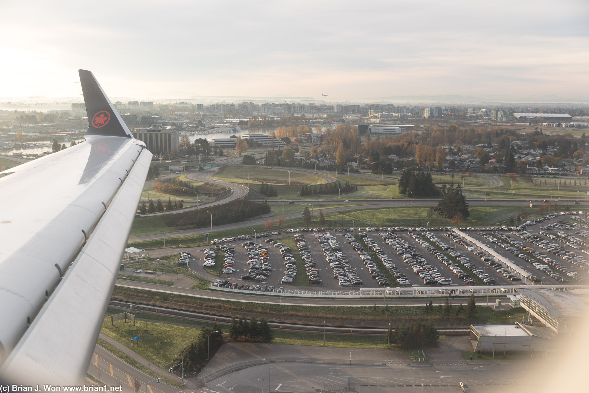Final approach to Vancouver International Airport.