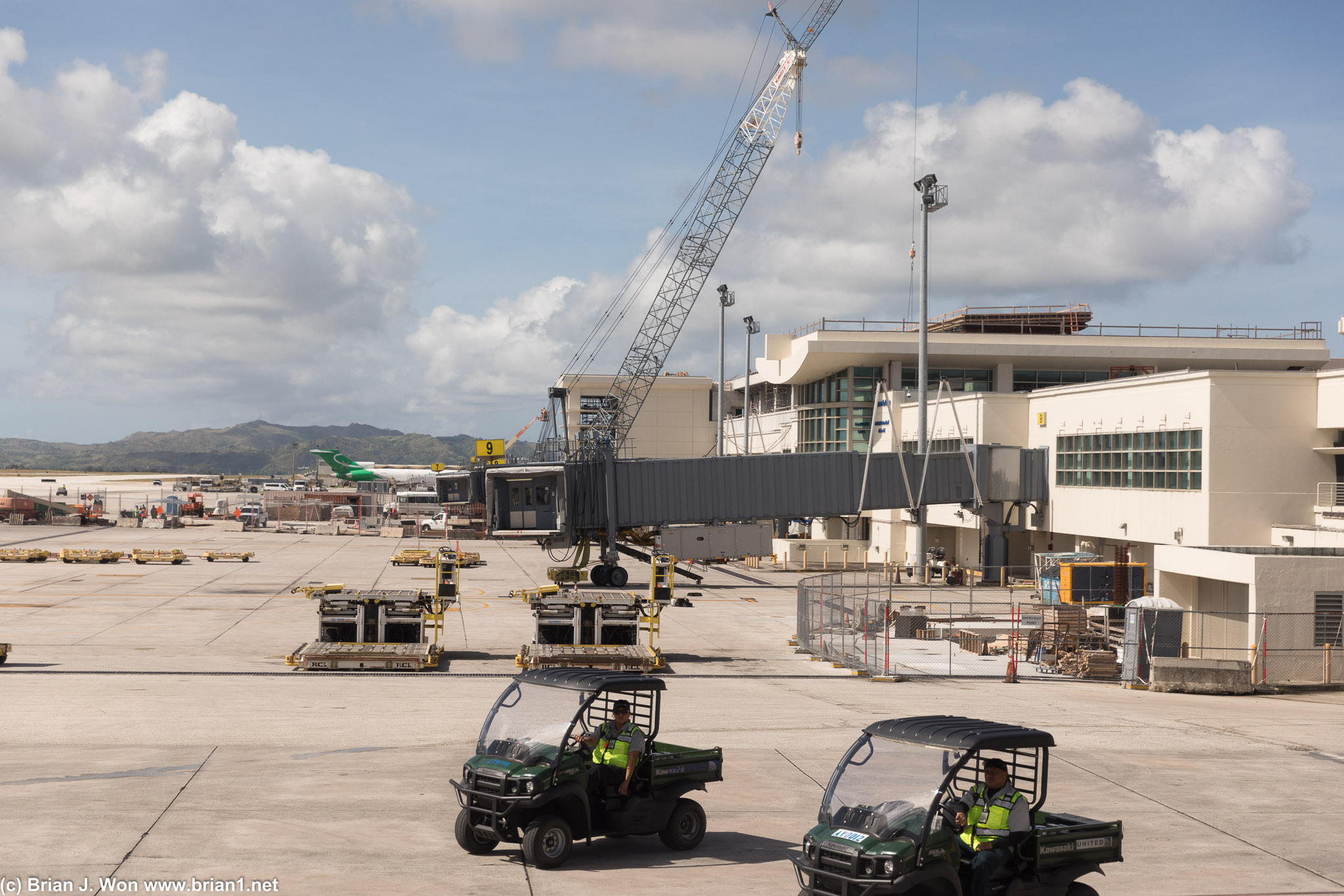 Lots of construction at Guam International Airport.