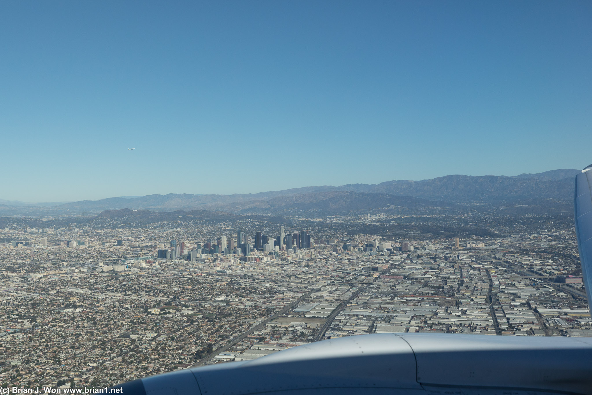 Downtown Los Angeles in the distance.