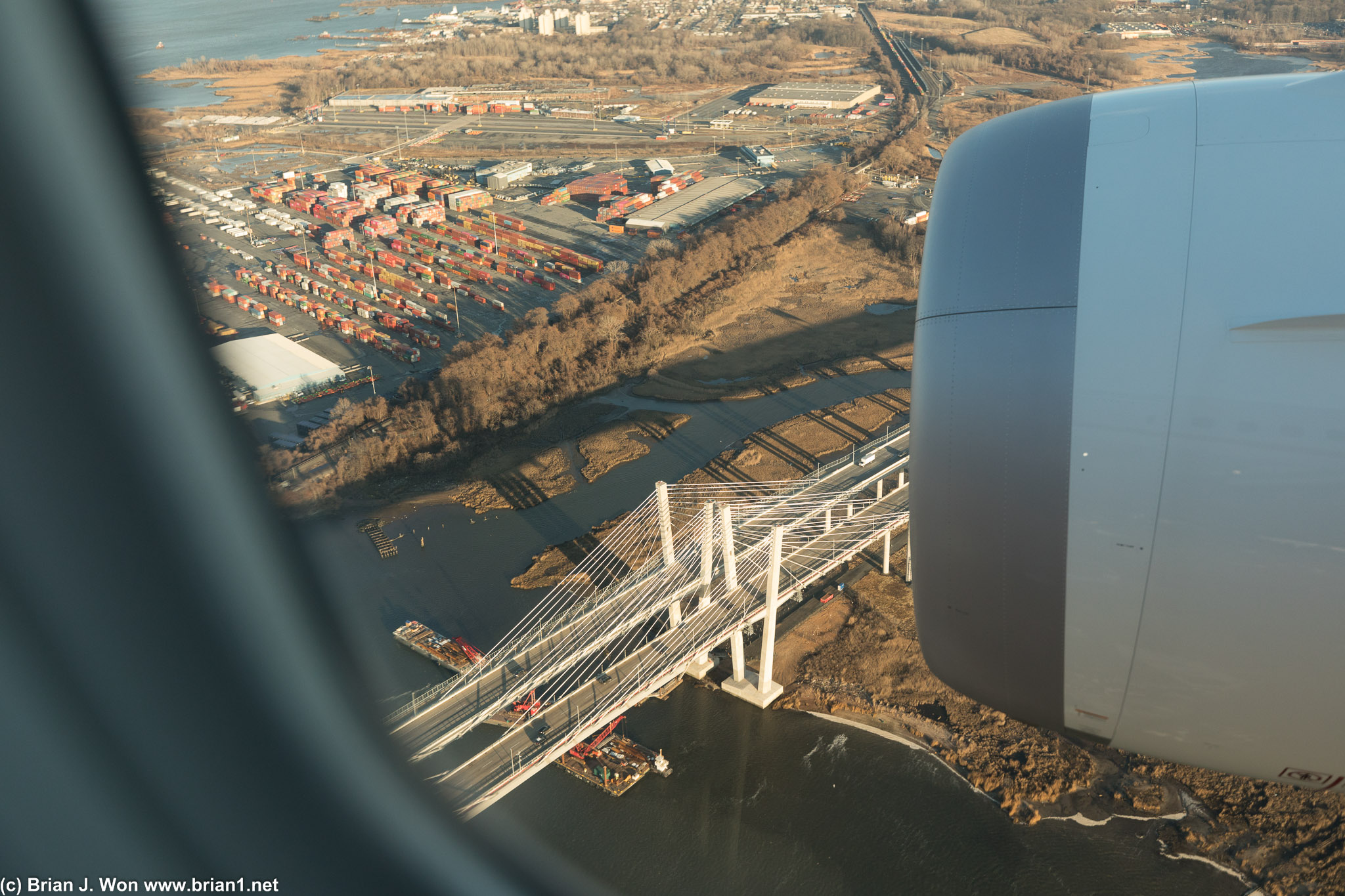 New Goethals Bridge bridge, connecting New Jersey and Staten Island, New York.