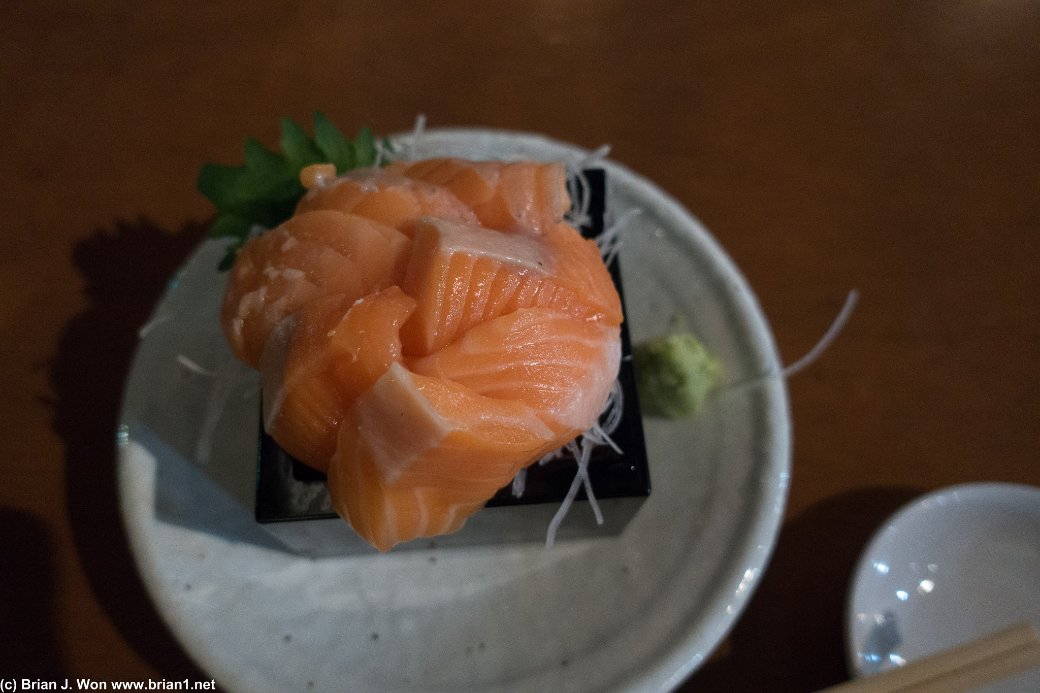 Salmon sashimi. Might skip this the next time... salmon here is good but not THAT good.