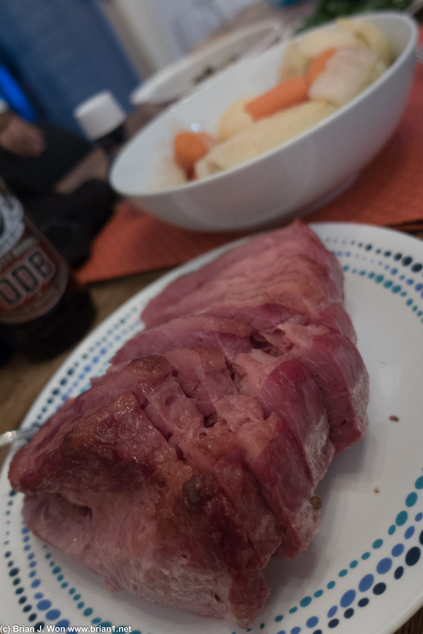Corned beef for St. Patrick's Day.