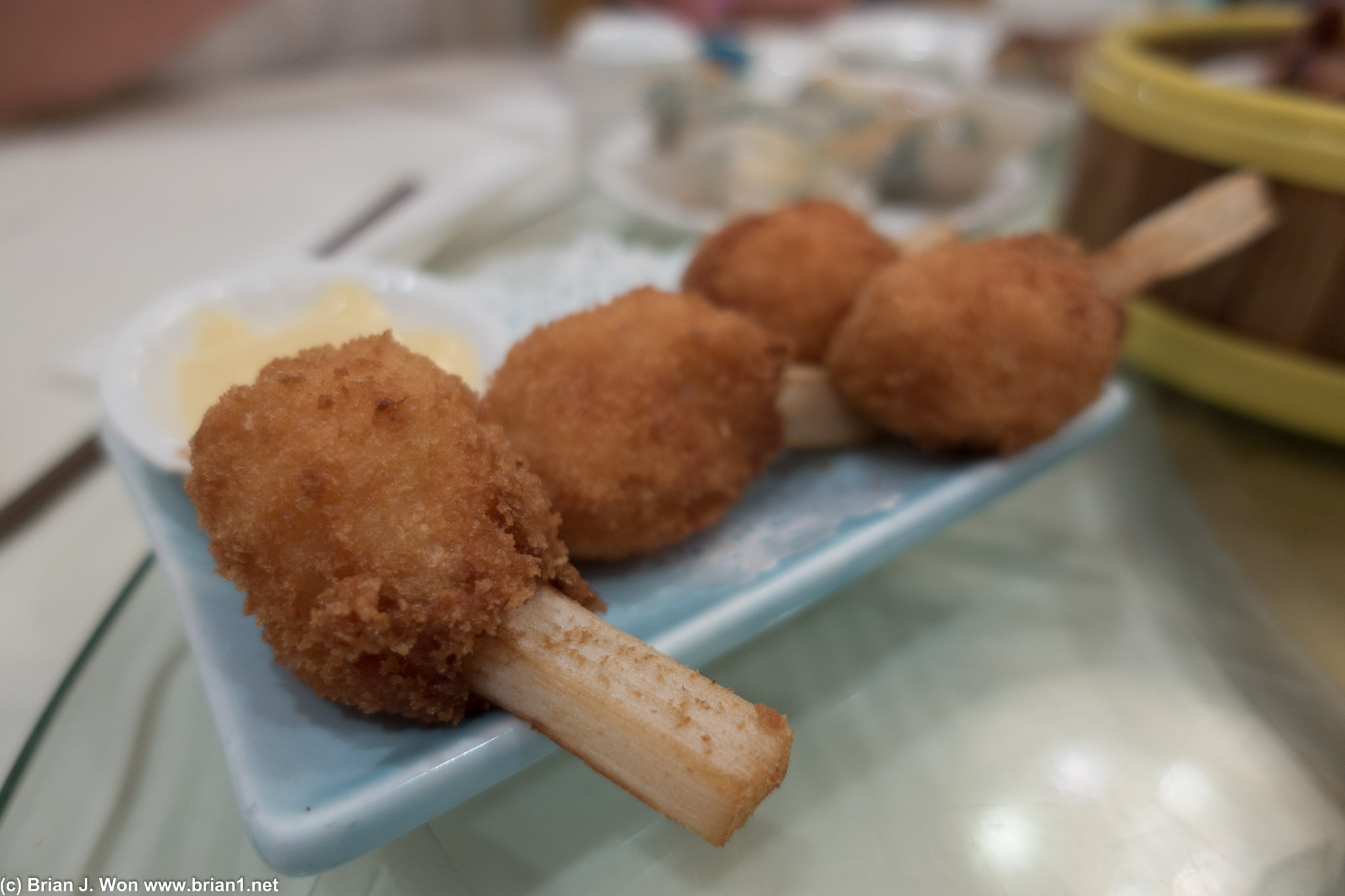 Deep fried shrimp ball.