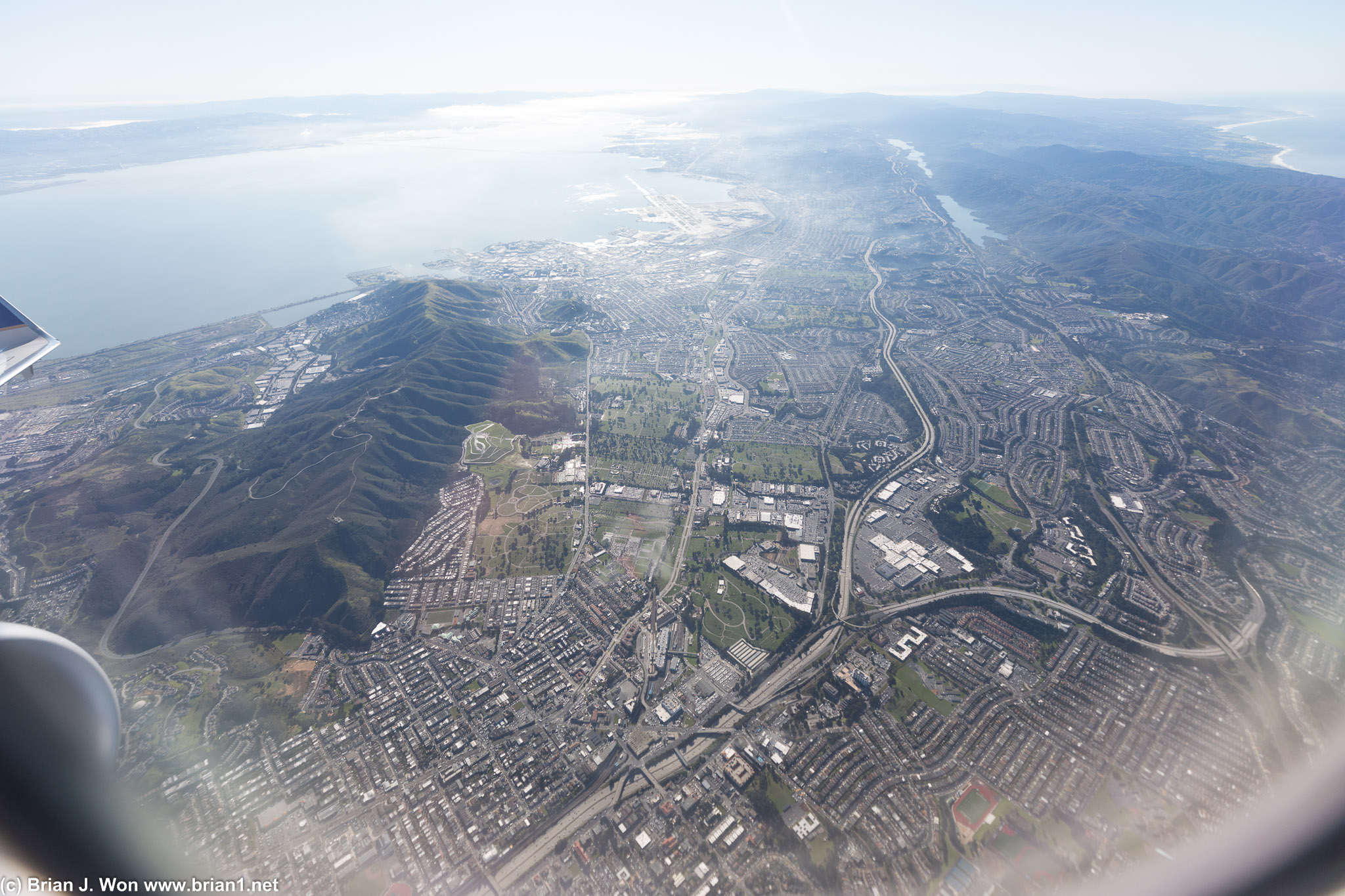 Climb, little airplane, climb! (over Daly City)