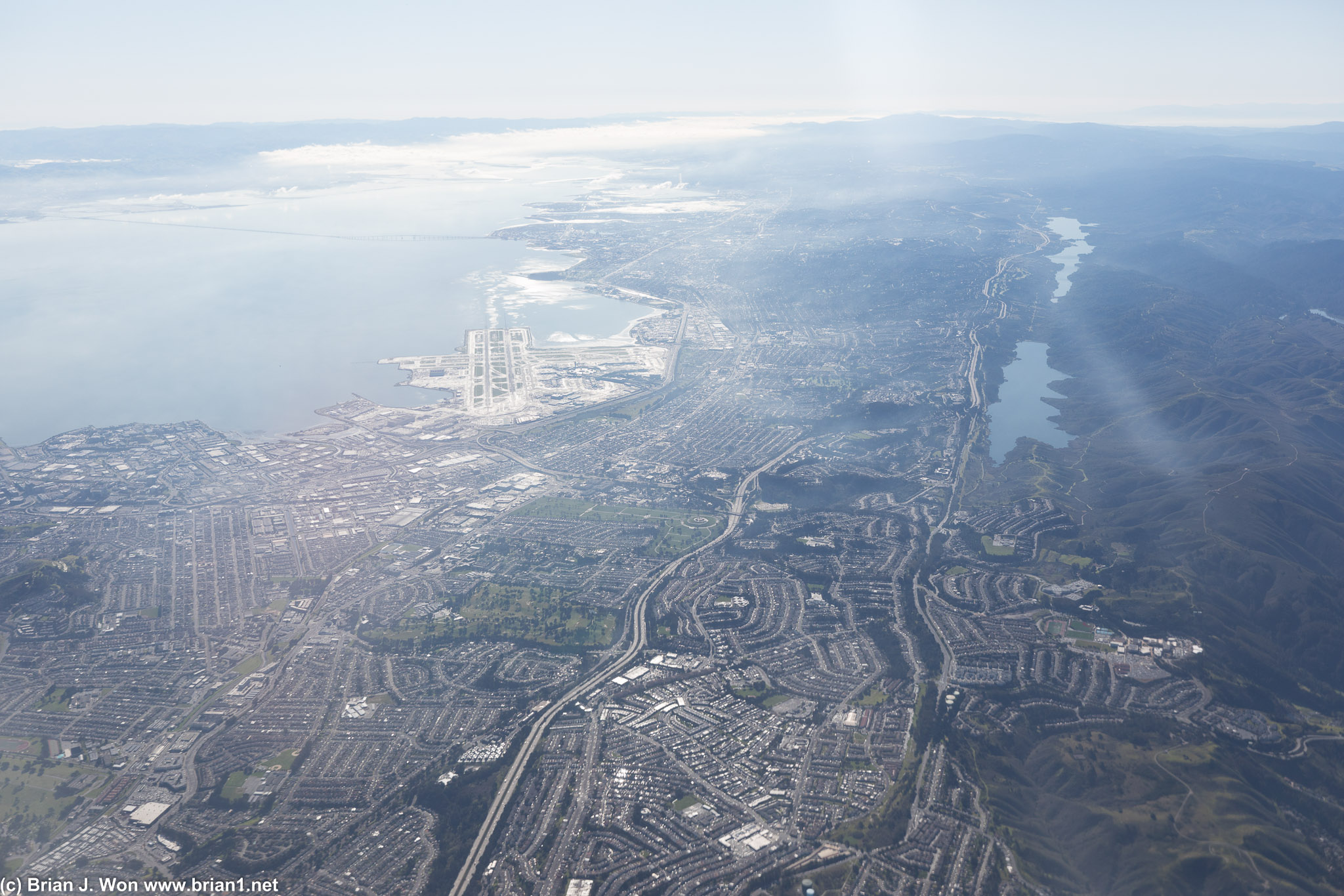 Sunny morning over SFO.