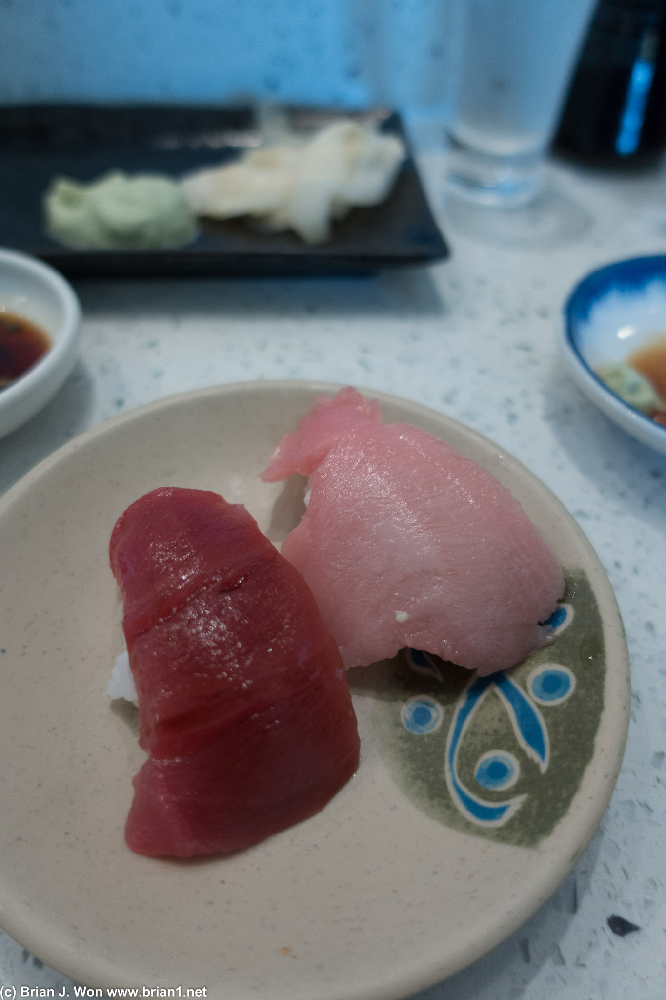Toro and bluefin tuna. Good but a little short of the best.