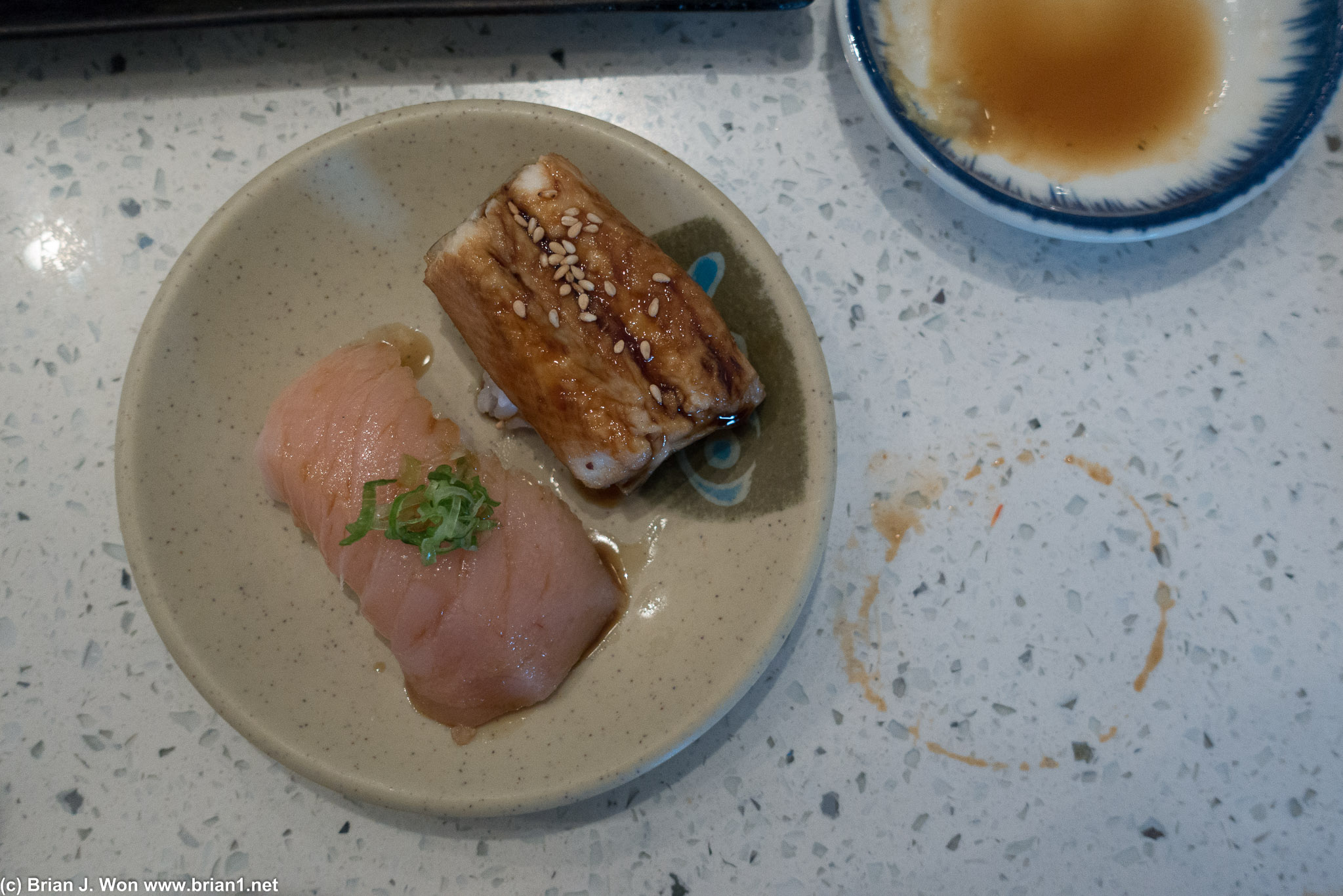 Albacore toro and Japanese unagi.  Both quite tasty.