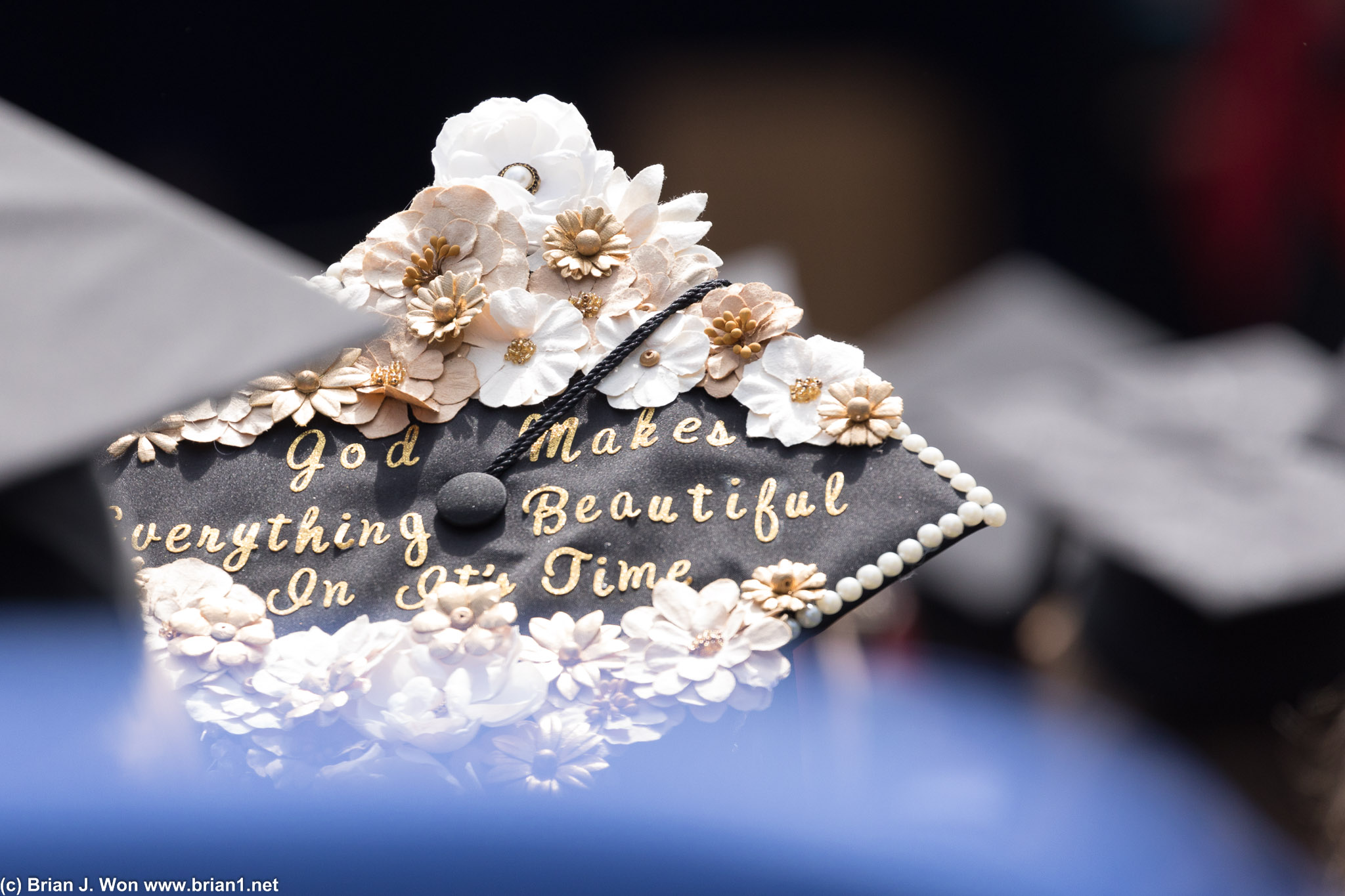 Decorated mortarboard.