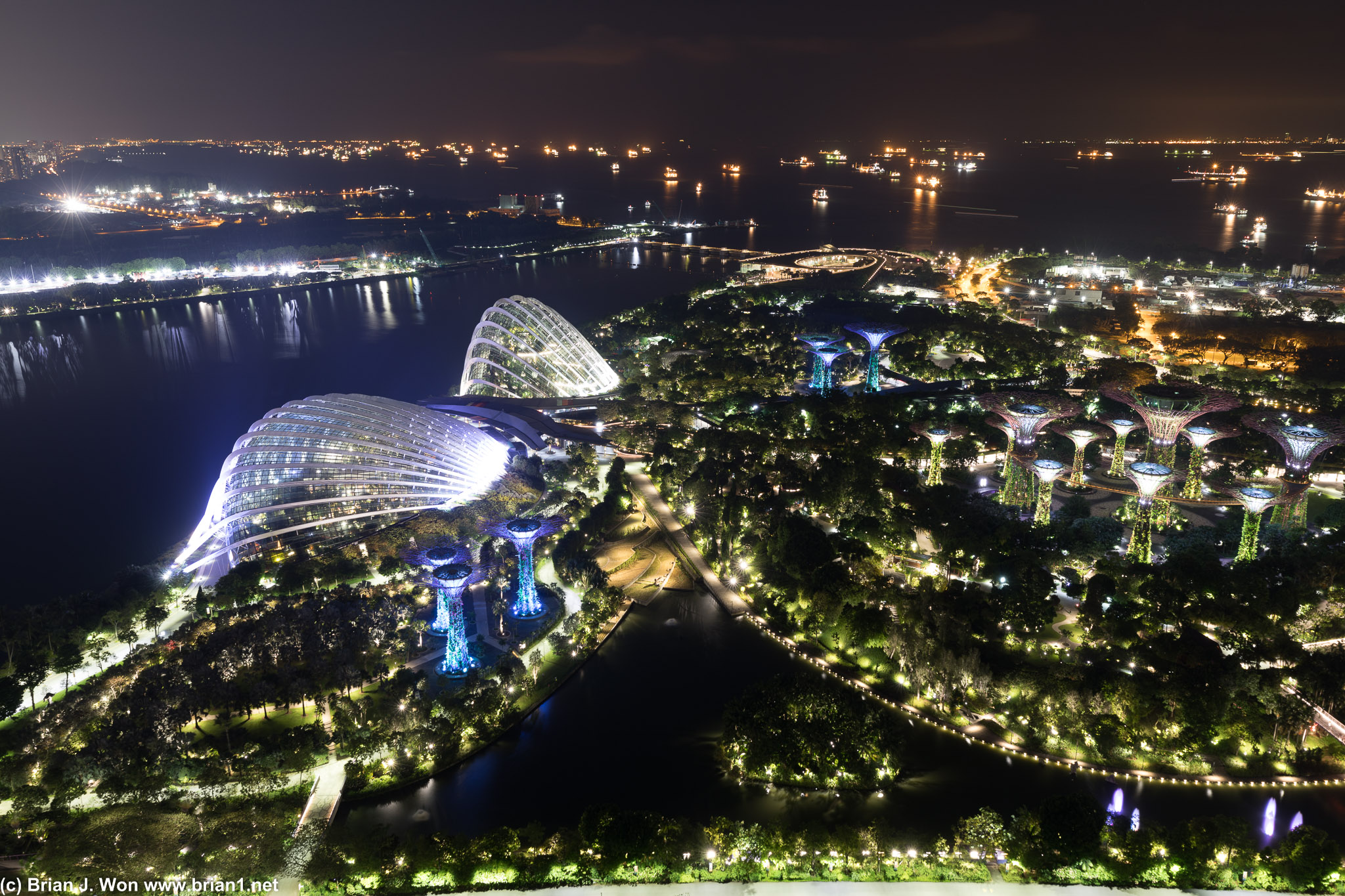 Gardens by the Bay, featuring Supertree Grove and a beautiful pair of arboretums.