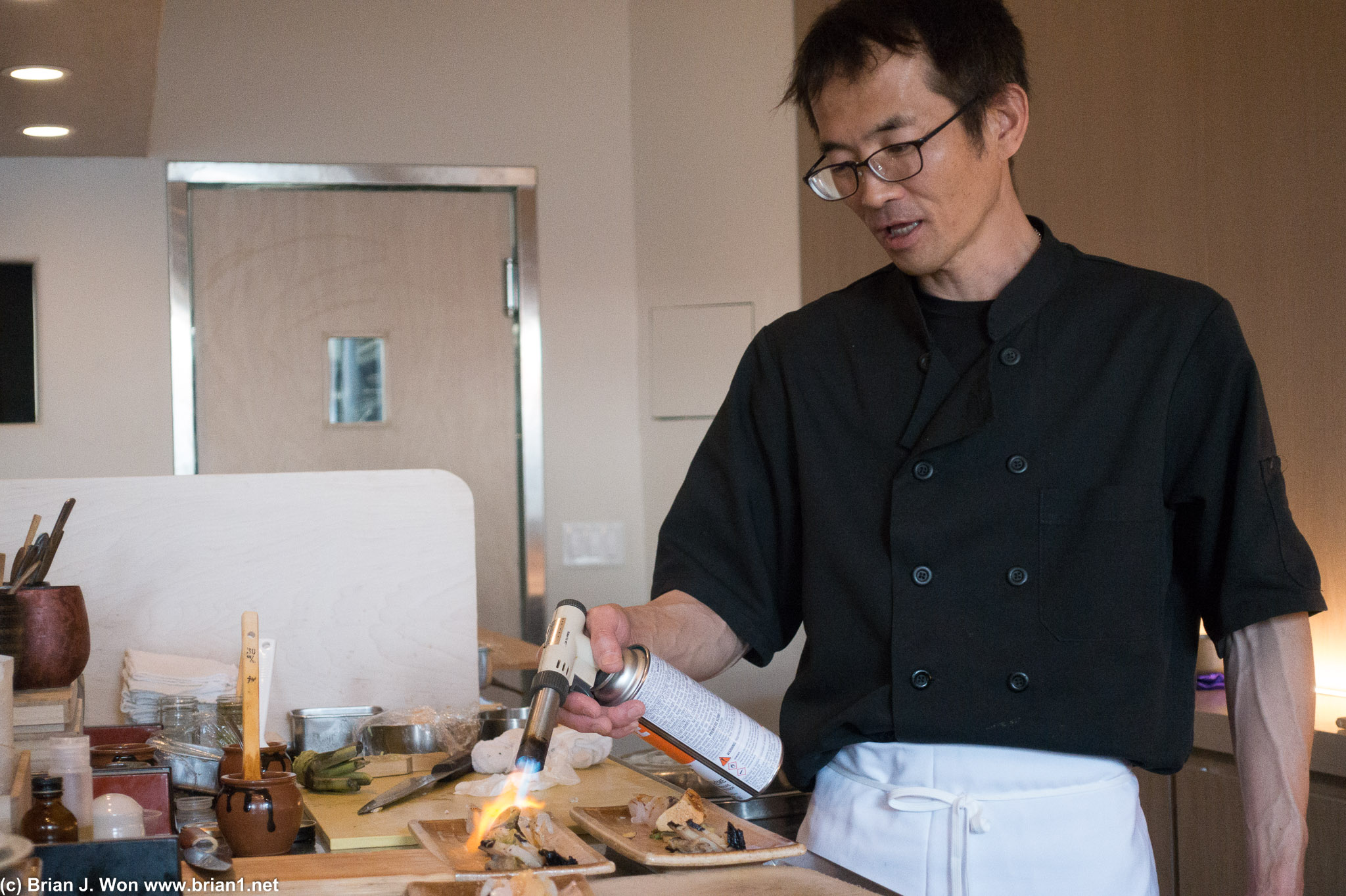 Chef Shin Akazawa at work.