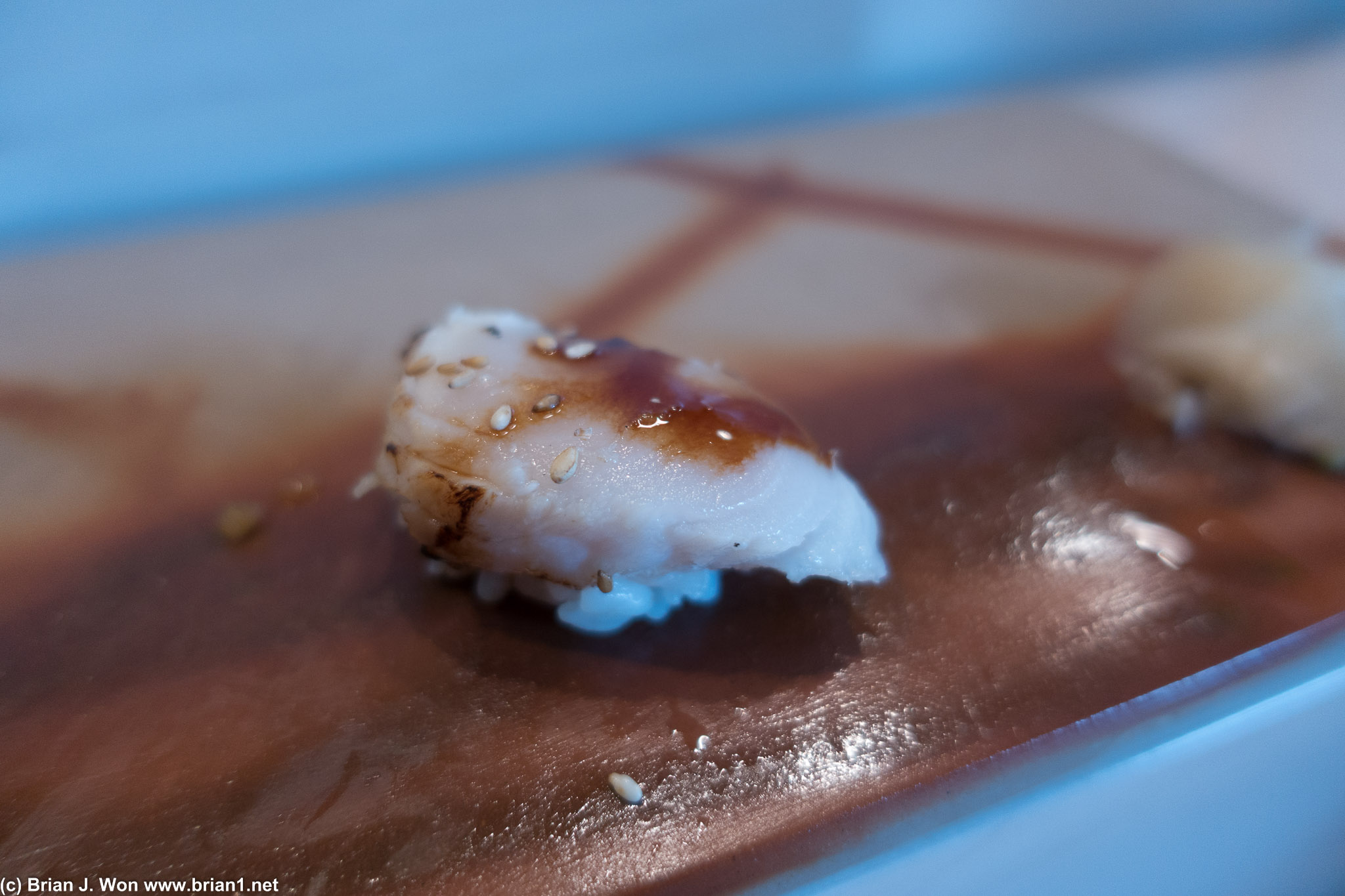 Seared butterfish. Quite good, not a usual sushi item.