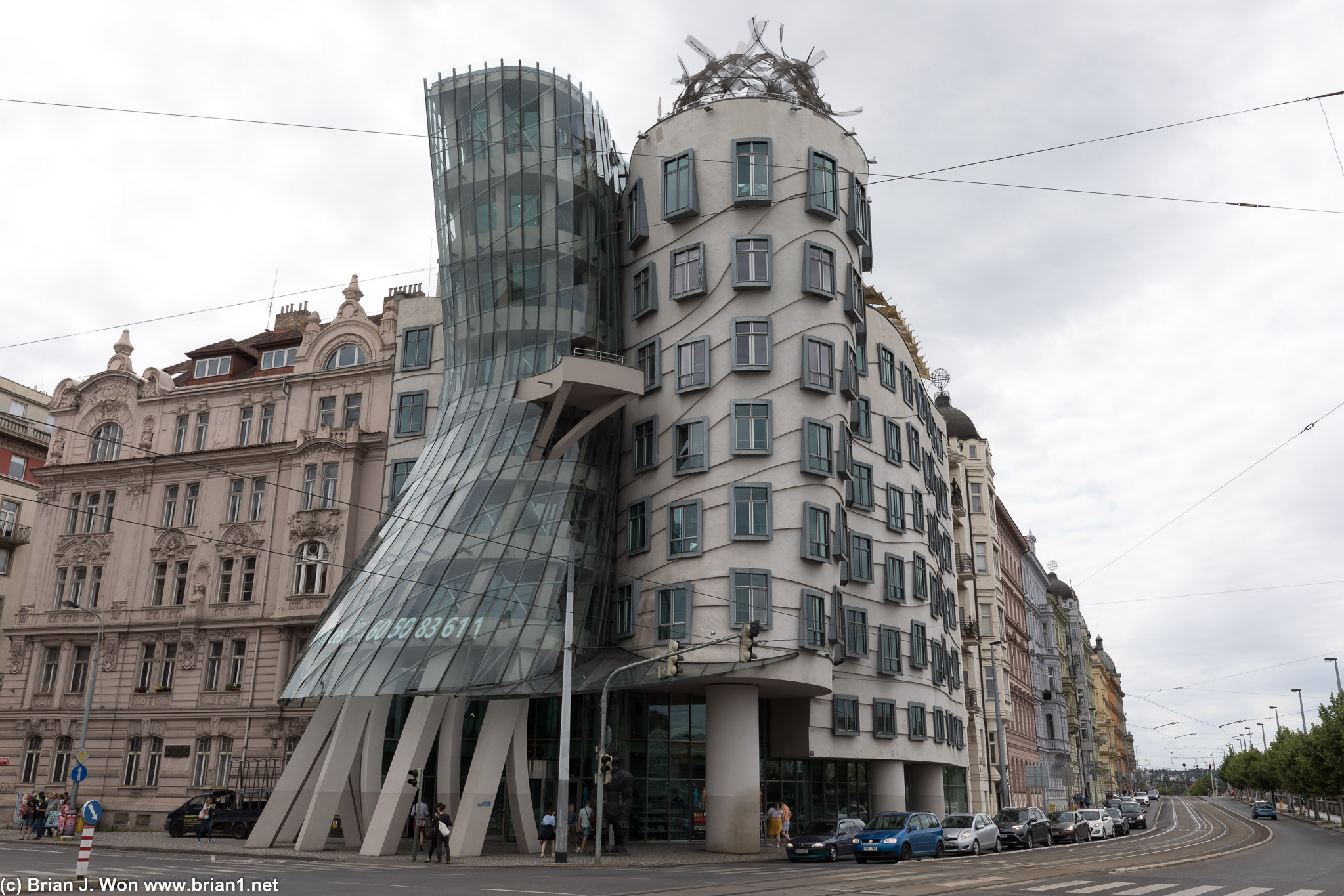 Different angle of the Dancing House.