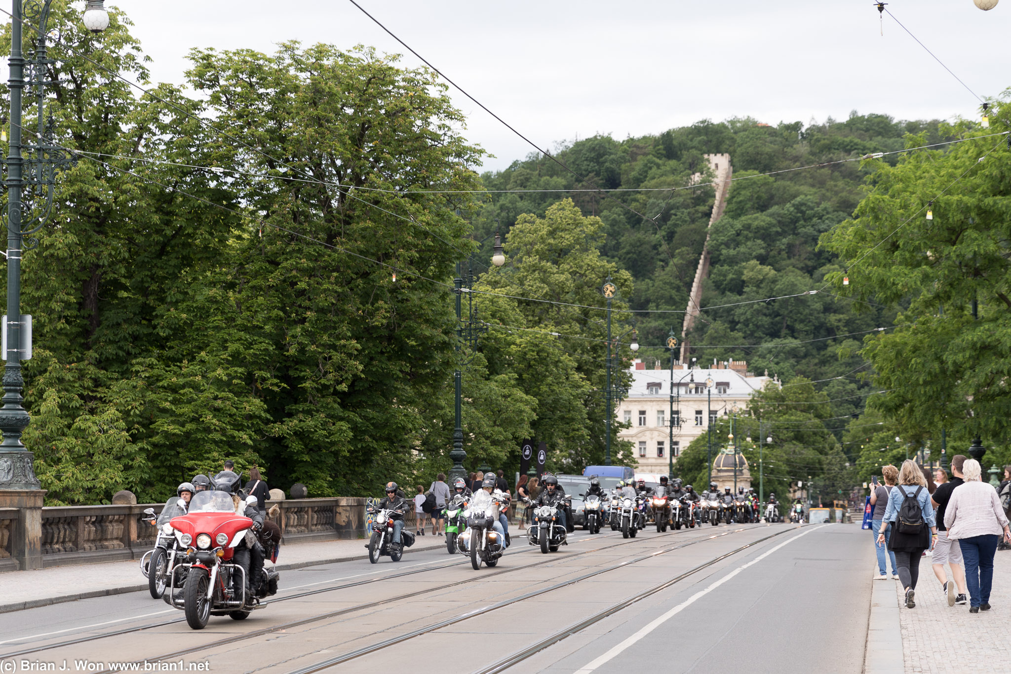 It was a huge motorcade.