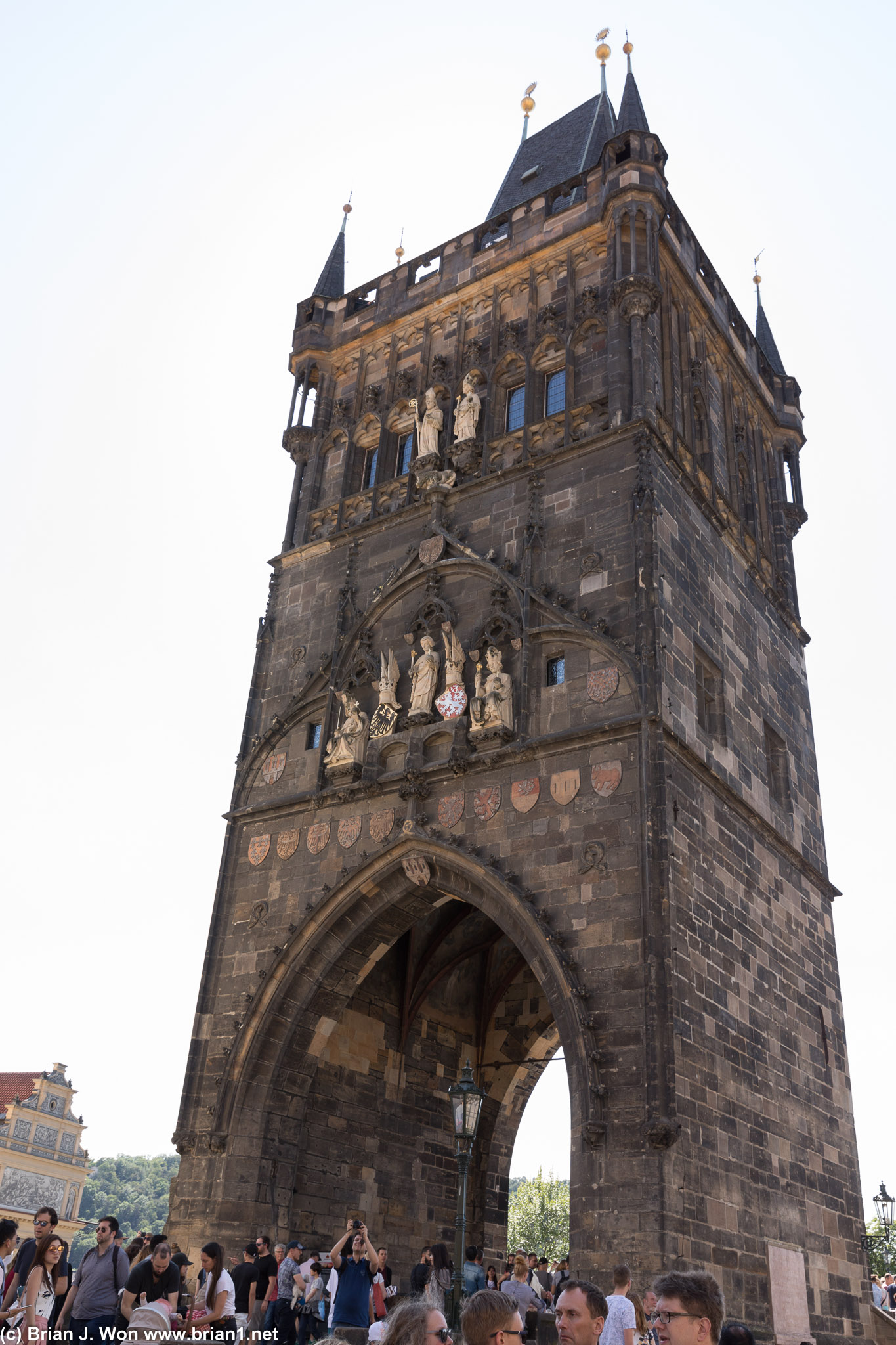 Observation tower at the eastern side of Charles Bridge.