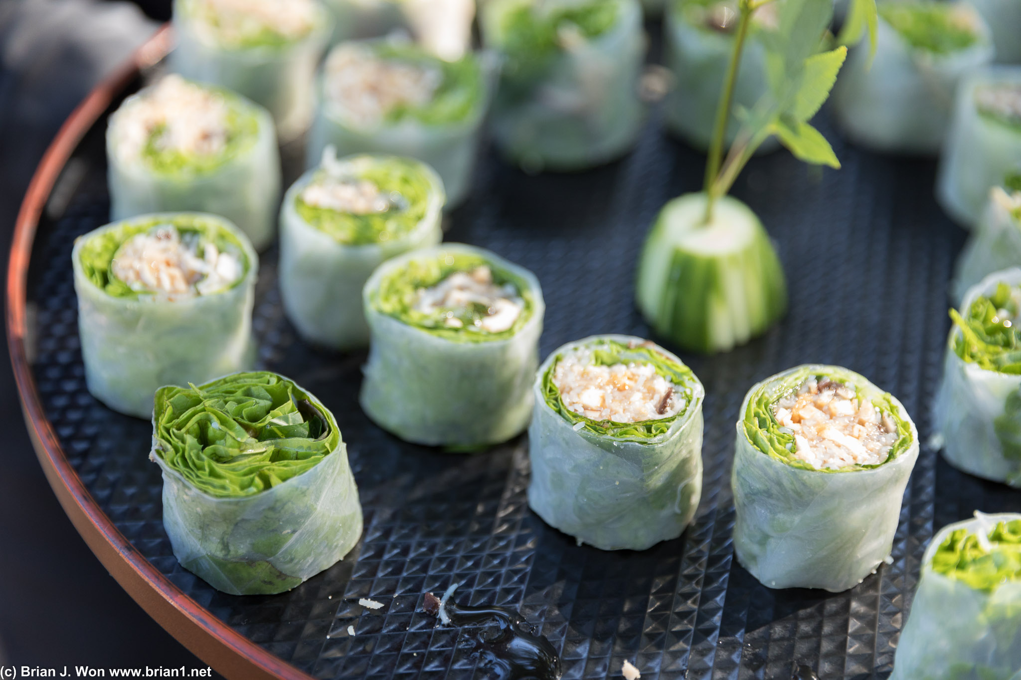 Veggie spring rolls.