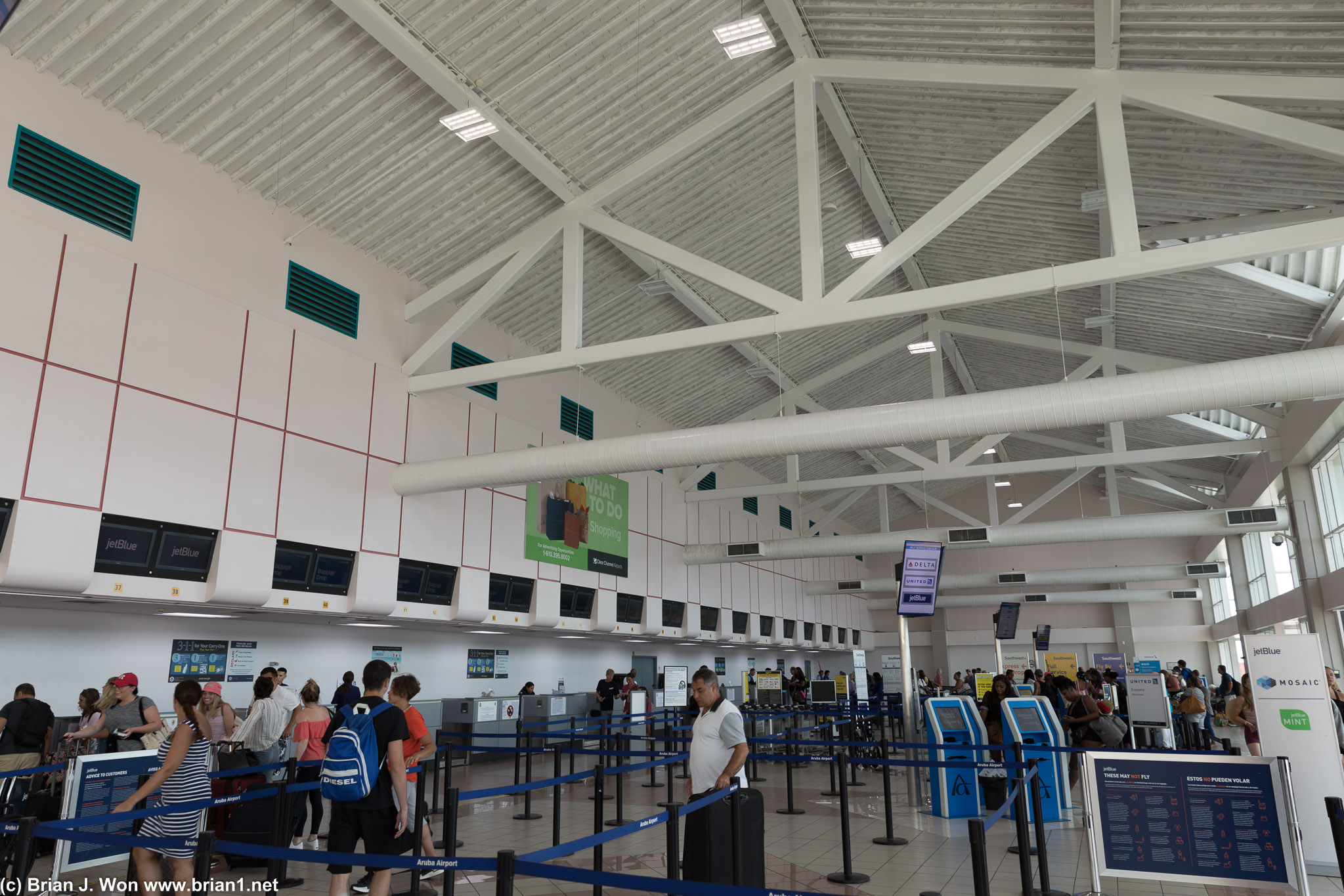The US Preclearance check-in area.