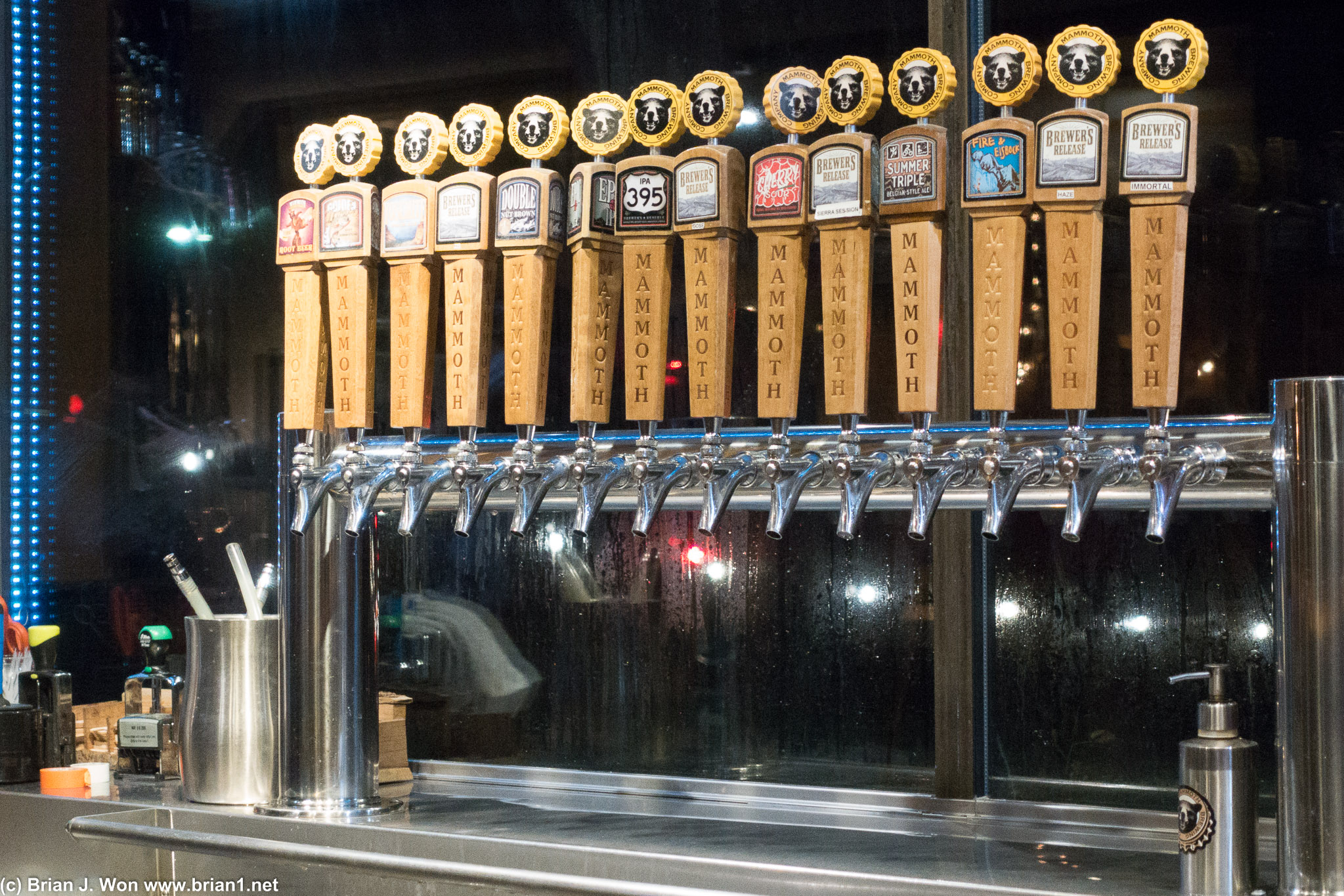 14 beers on tap at Mammoth Brewing.