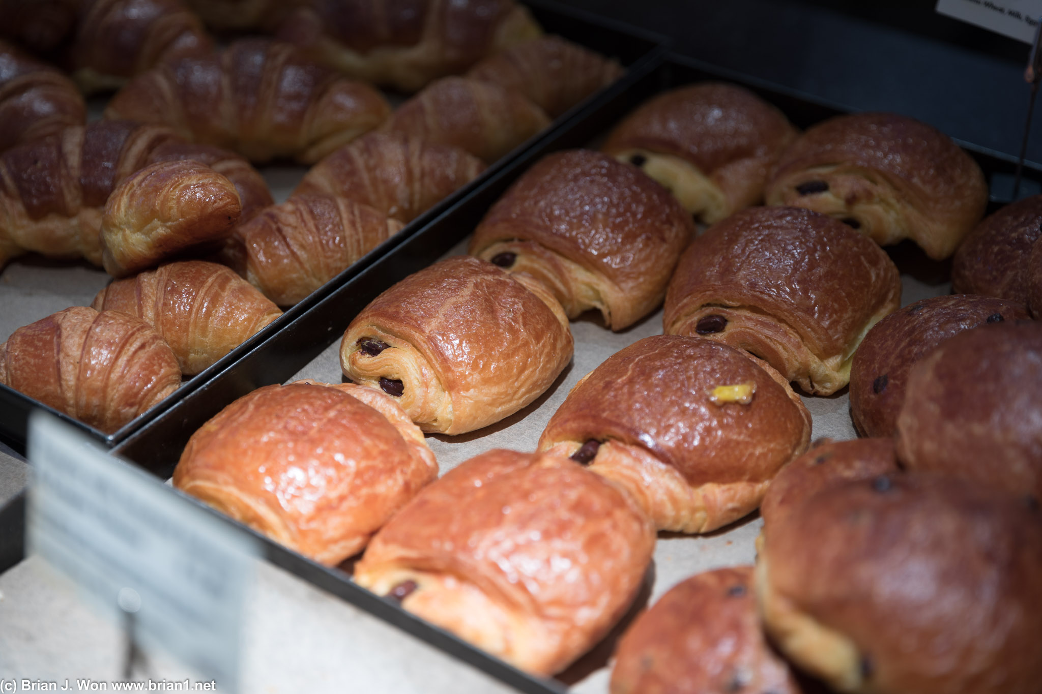 Chocolate croissants at Princi.