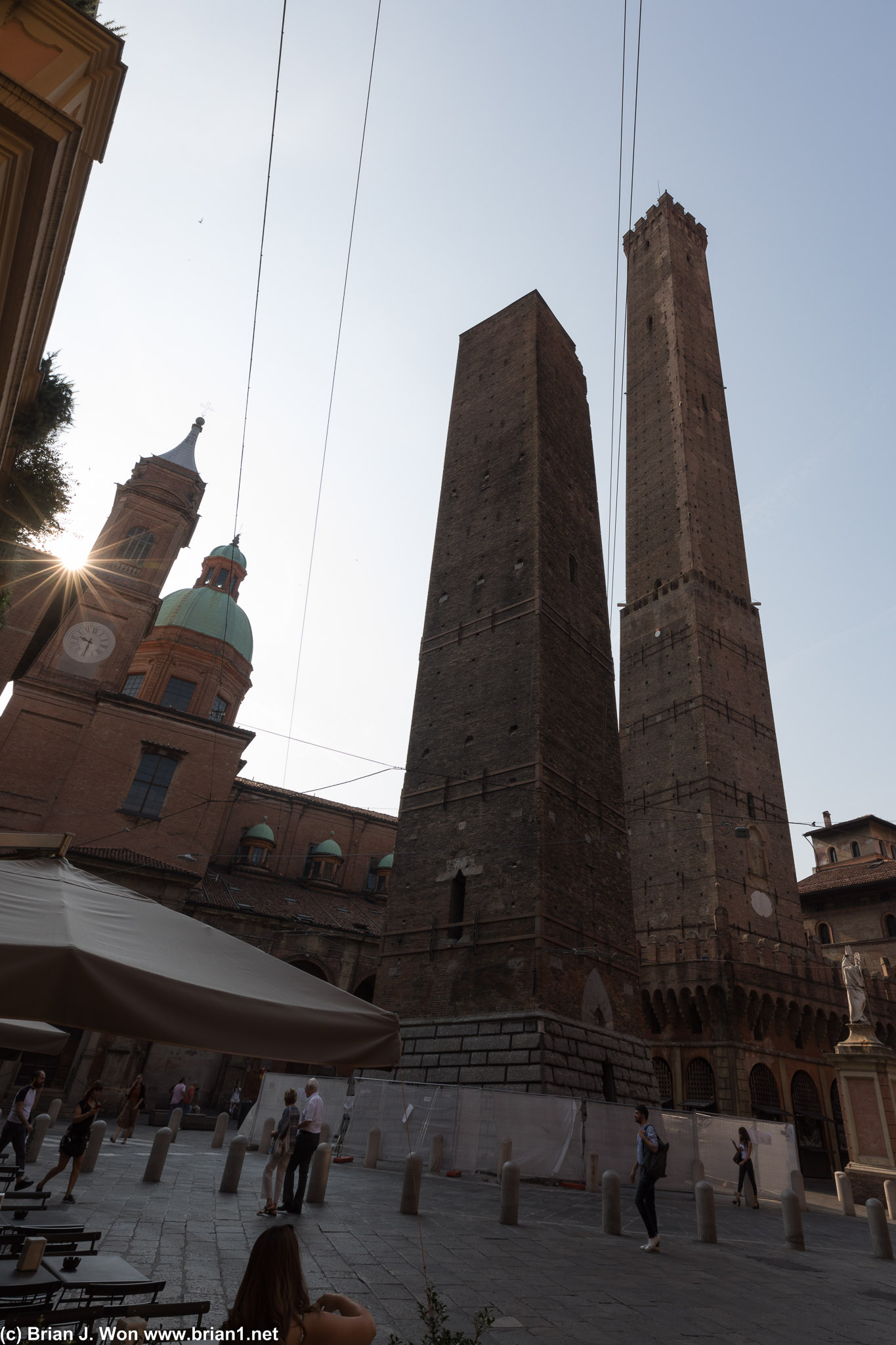 Le Due Torri, the Two Towers of Bologna.