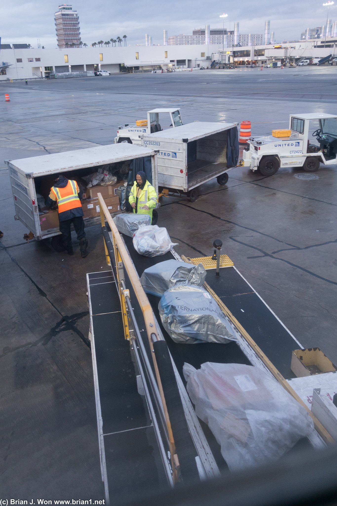 Ah the holidays, every plane has a belly full of packages.