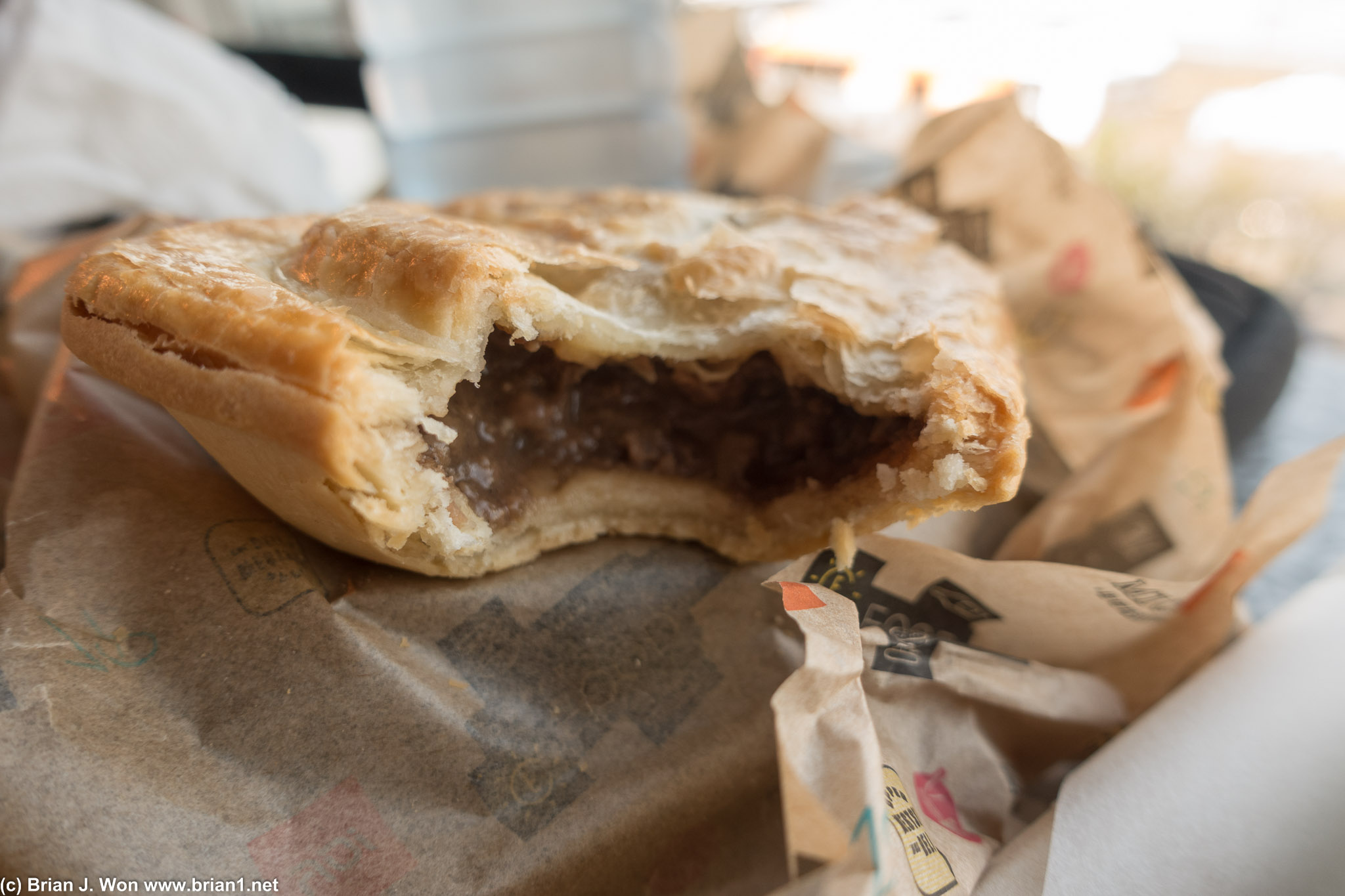 Meat pie was actually kind of sad.