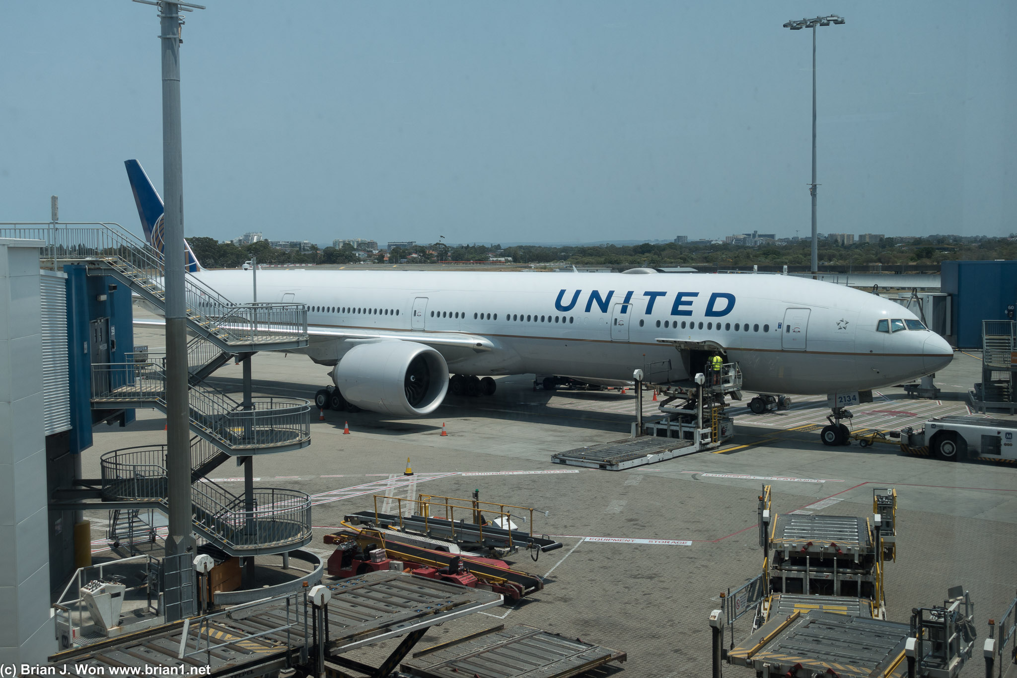 Today's ride home, United 777-300ER #2134.