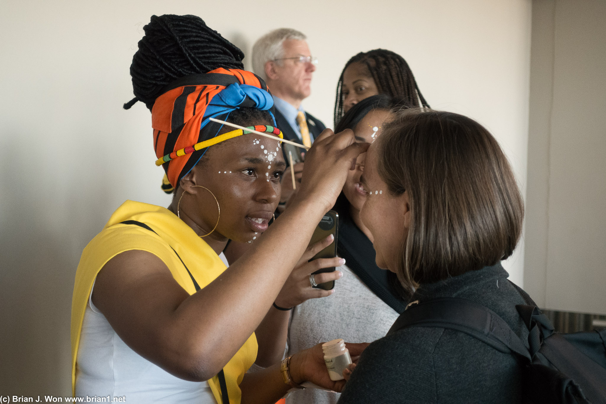 Traditional face painting.