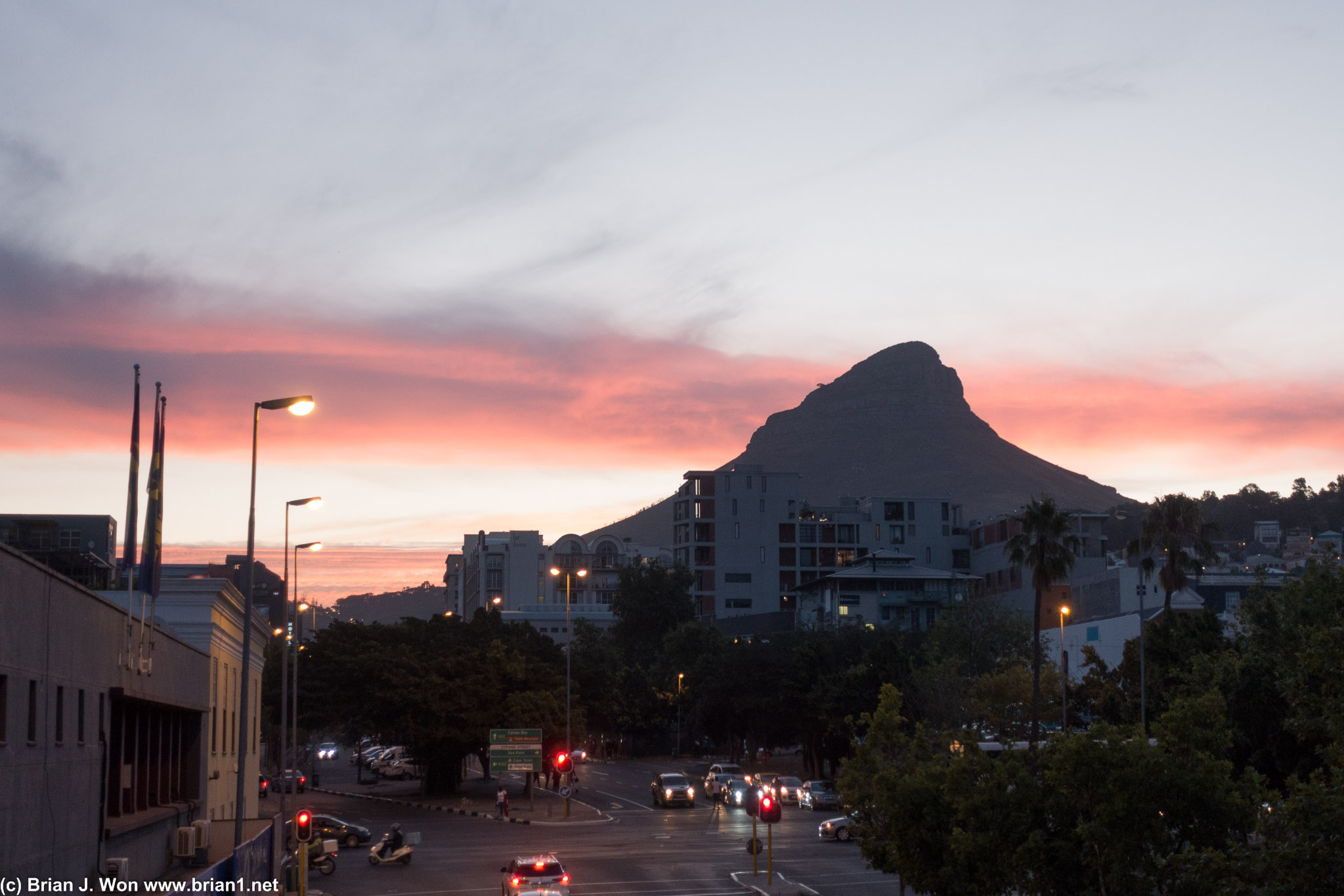 Sunset over Lions Head.