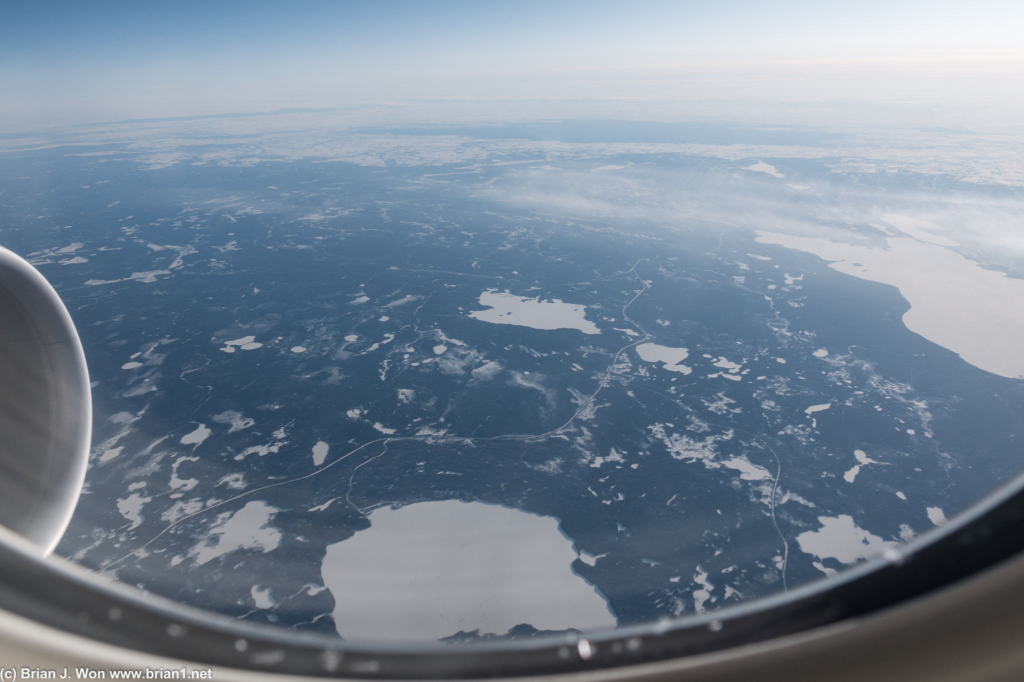 Over Canada, W/NW of Hudson Bay.