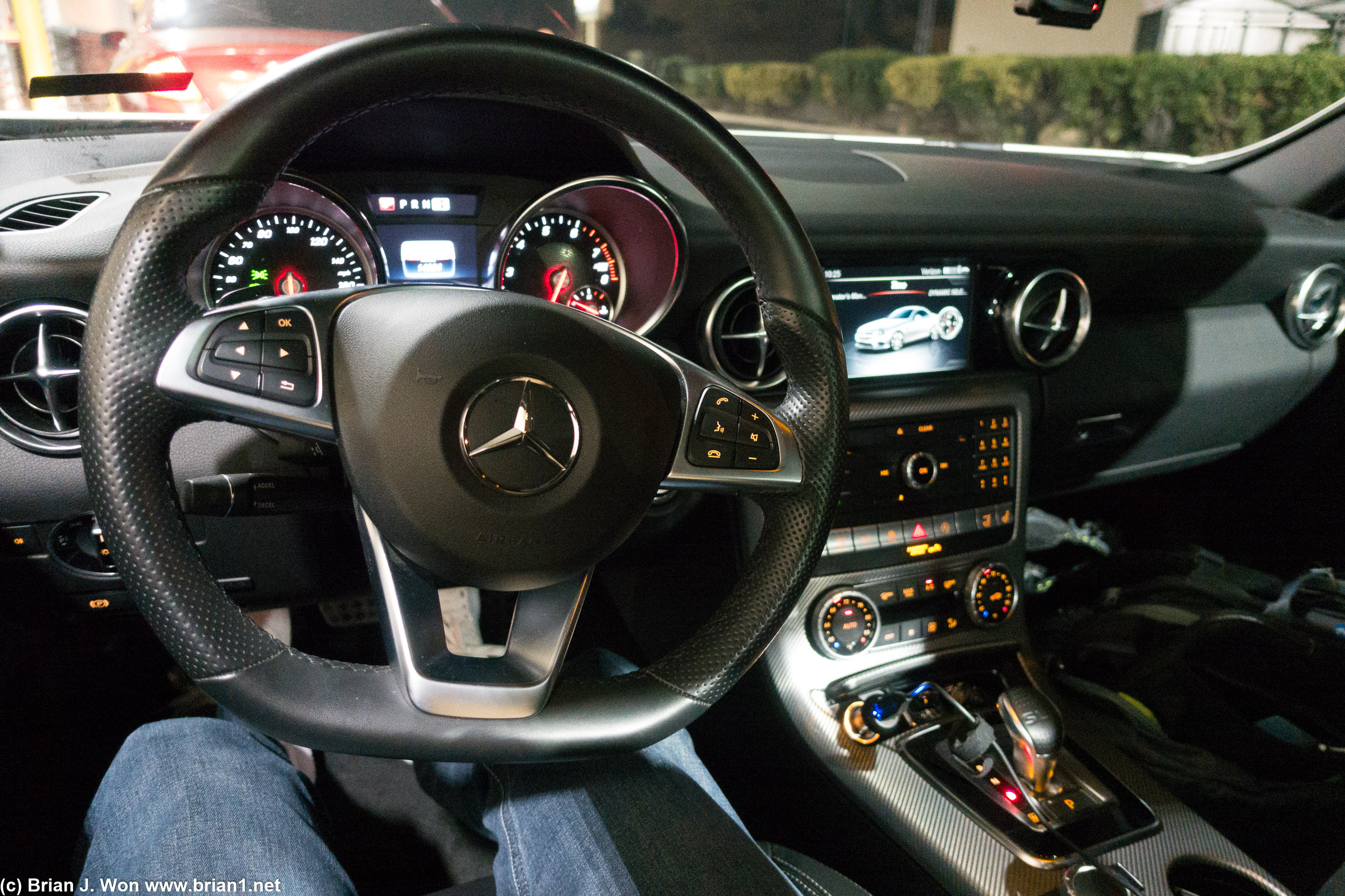 Mercedes SLC300 interior.